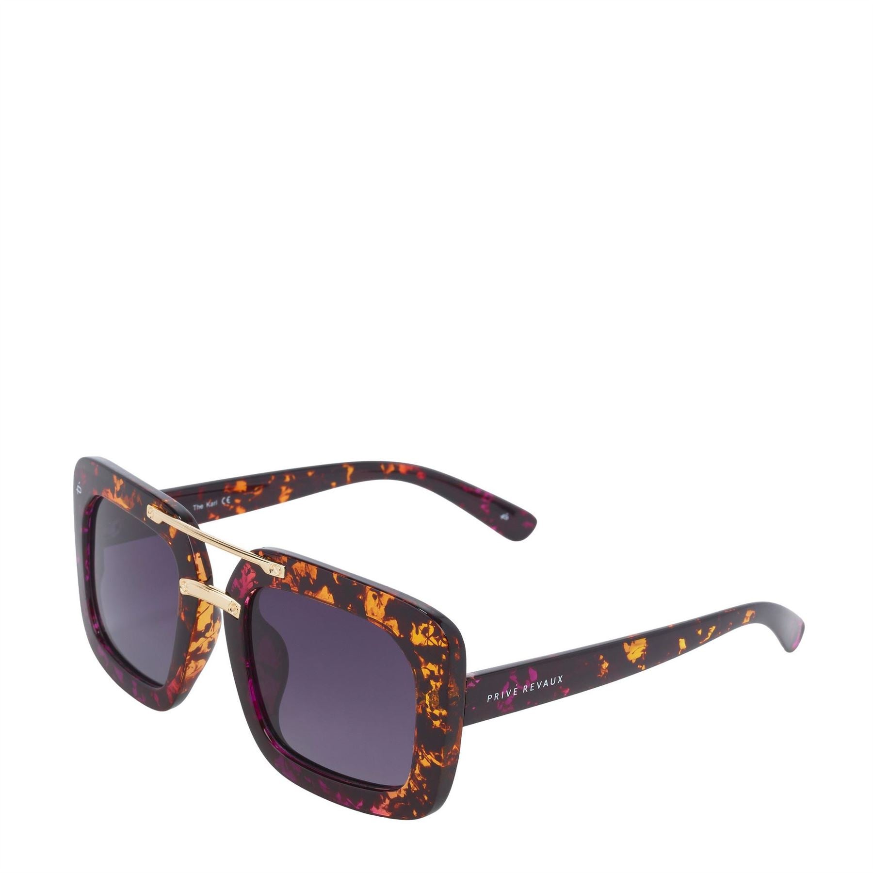 Prive Revaux R The Karl Square Double Bridge Sunglasses