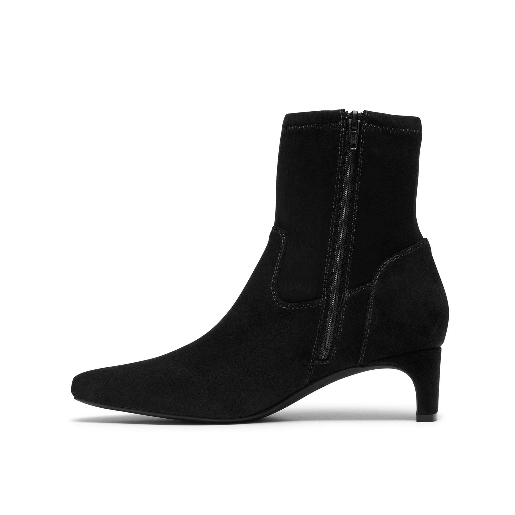 Clarks Edina Stretch Suede Heeled Ankle Boots