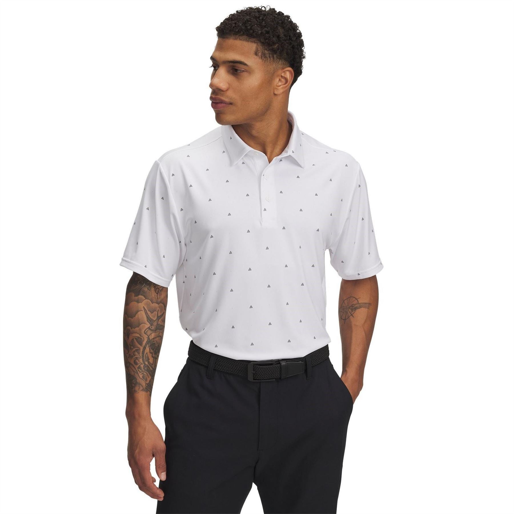 Under Armour Printed Collared Neck Short Sleeve Polo Shirt