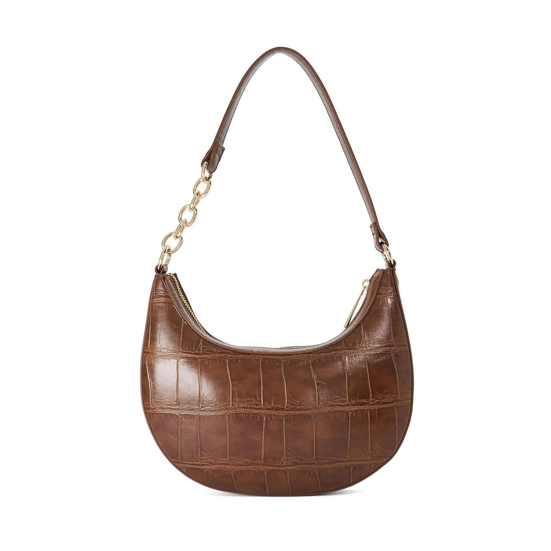Dune London Diversion Marble Patterned Crescent Hobo Bag
