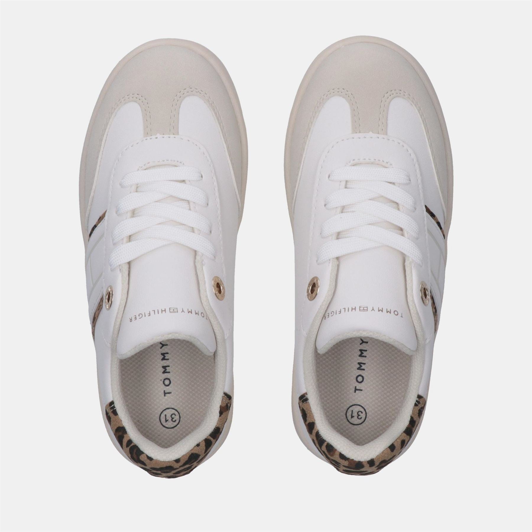 Tommy Hilfiger Leopard Lace-Up Low Top Sneakers