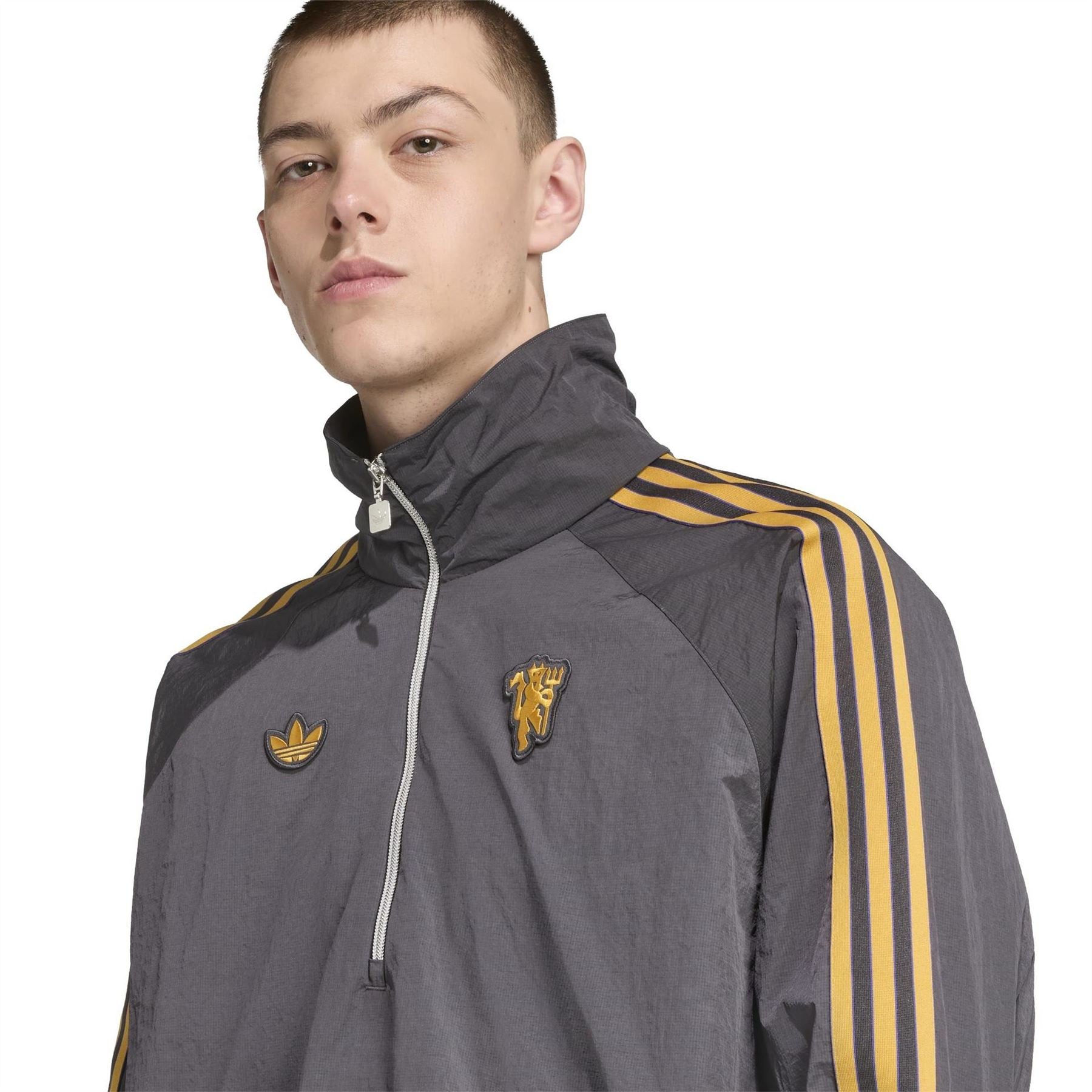 adidas Mens Manchester United Half Zip Jacket