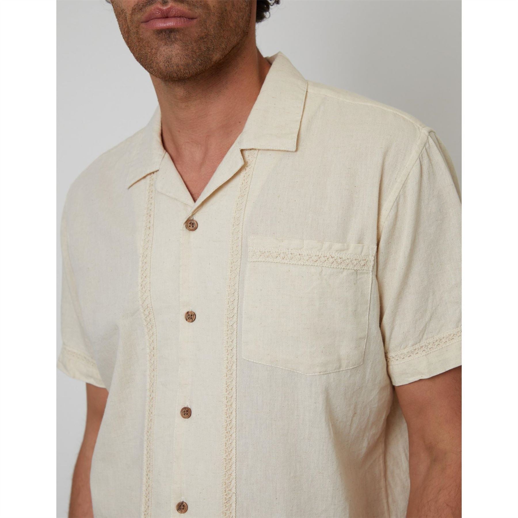 Threadbare Worden Short Sleeve Bowling Shirt