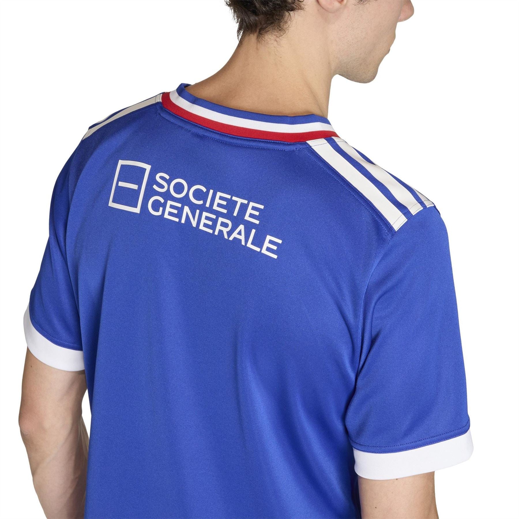 adidas Notched Neck Ribbed Collar Short Sleeve Jersey Shirt