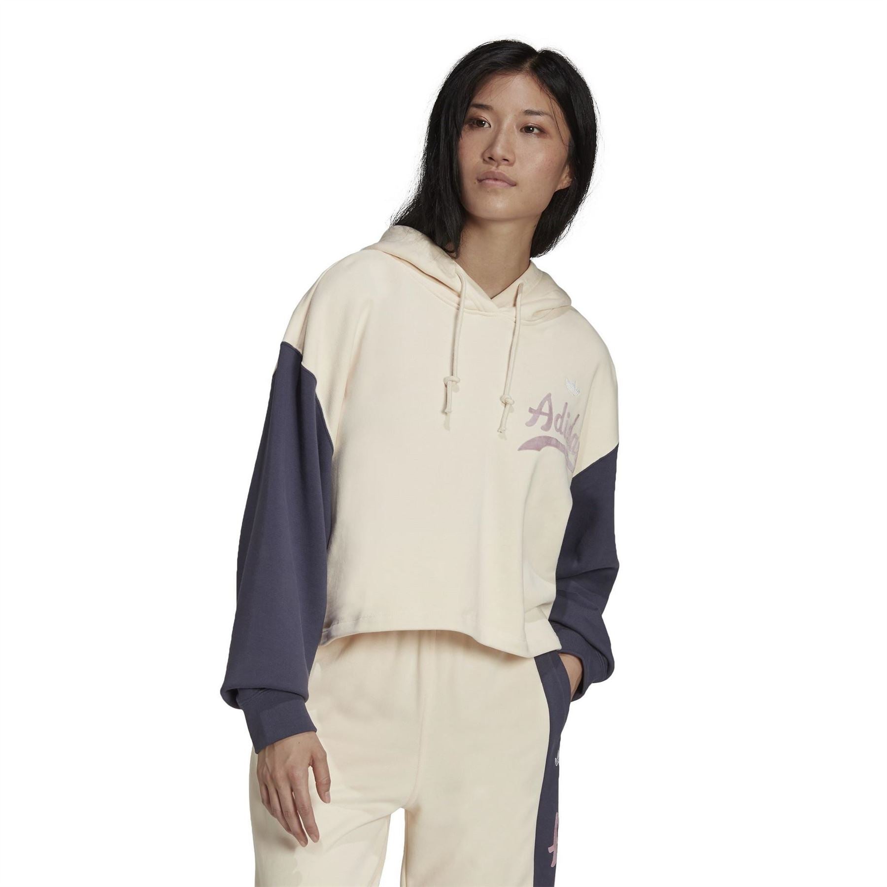 adidas Originals Cropped Hooded Relaxed Fit Sweatshirt