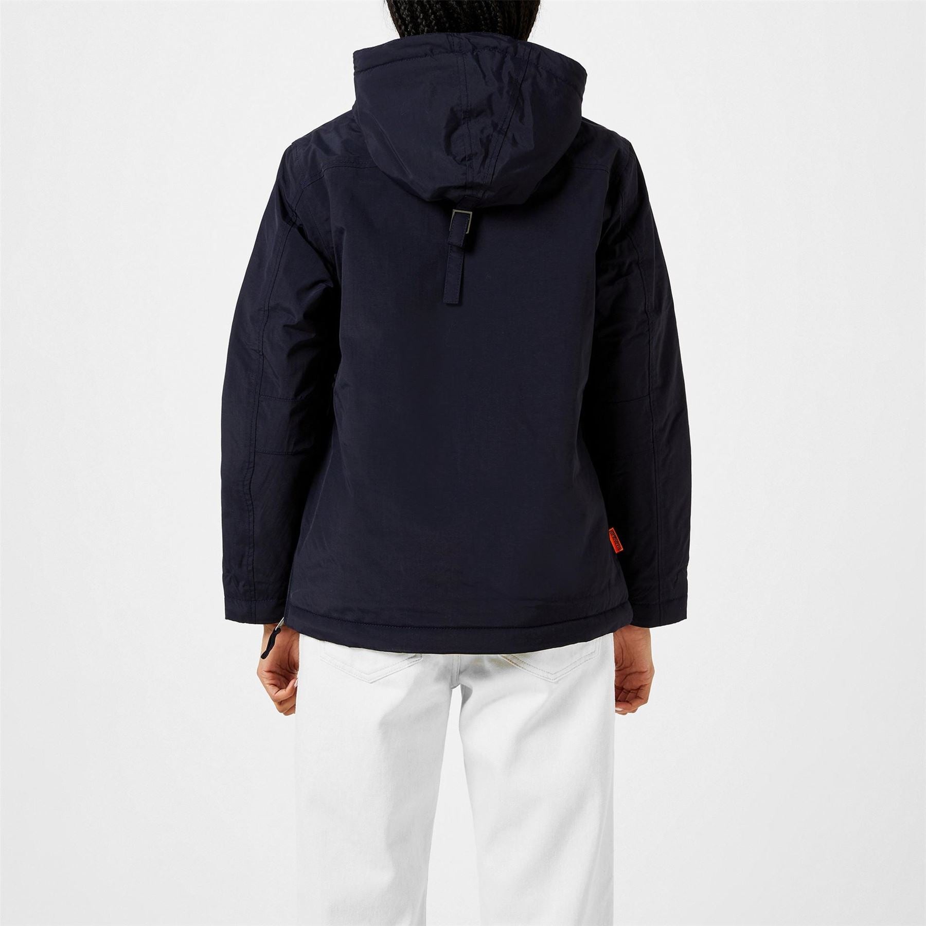 Napapijri Rainforest Water Resistant Hooded Cropped Long Sleeve Rain Anorak