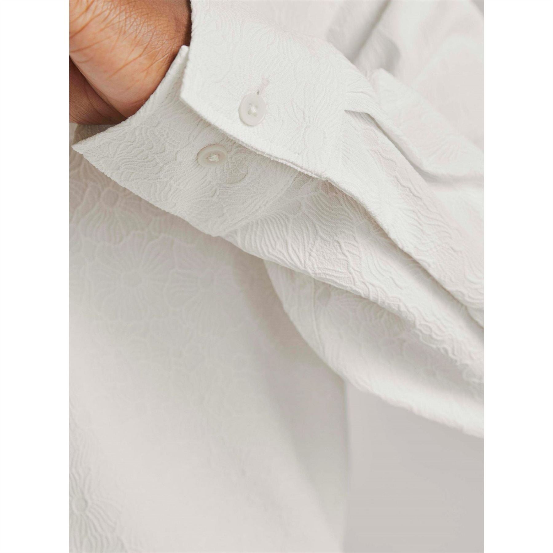 Jack and Jones Jacquard Long Sleeve Plain Shirt