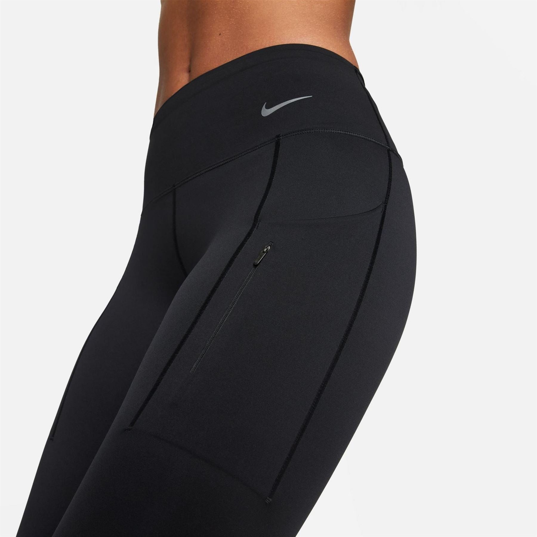 Nike Womens Dri Fit Go Firm Support Mid Rise 7 8 Leggings With Pockets