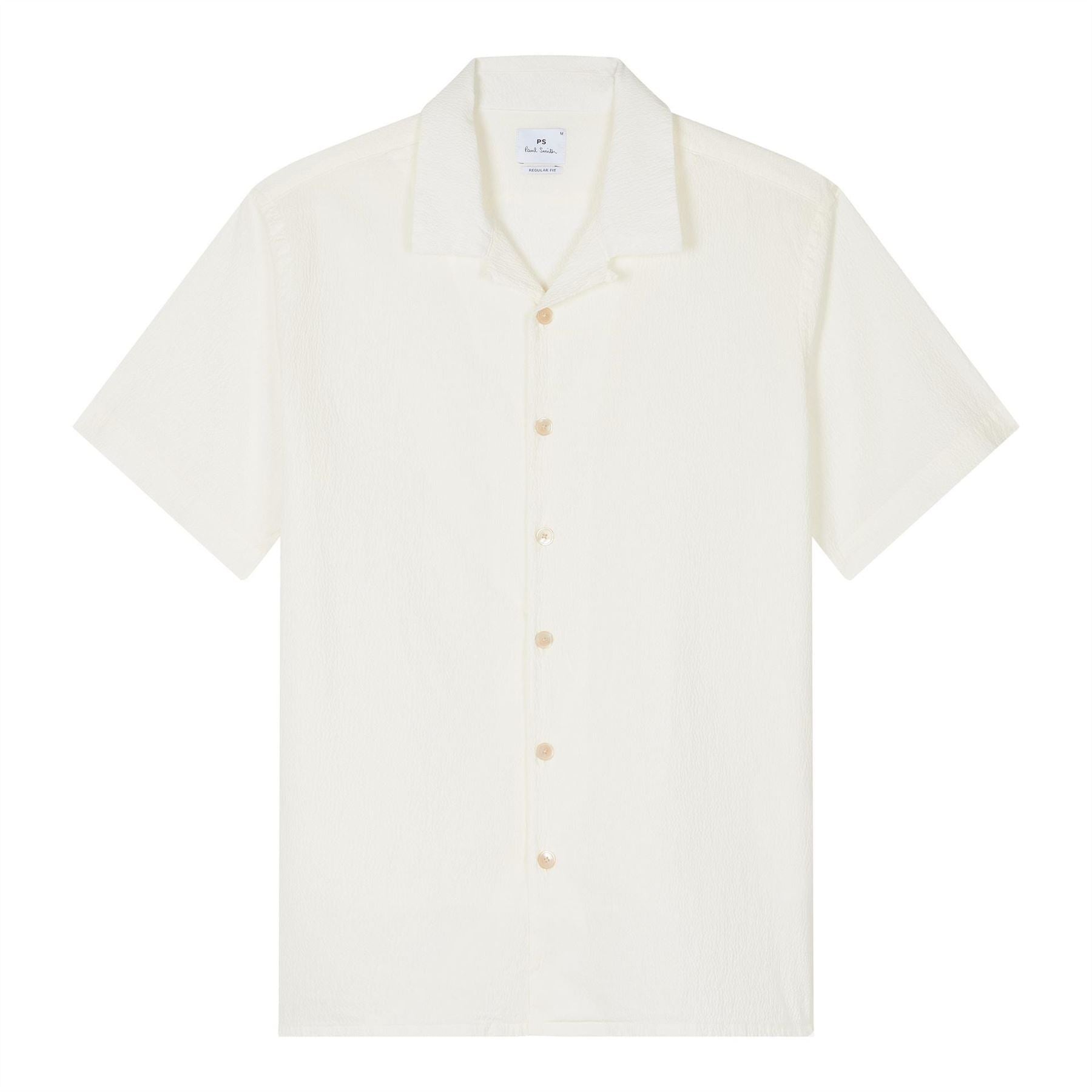 PS Paul Smith Seersucker Short Sleeve Plain Shirt