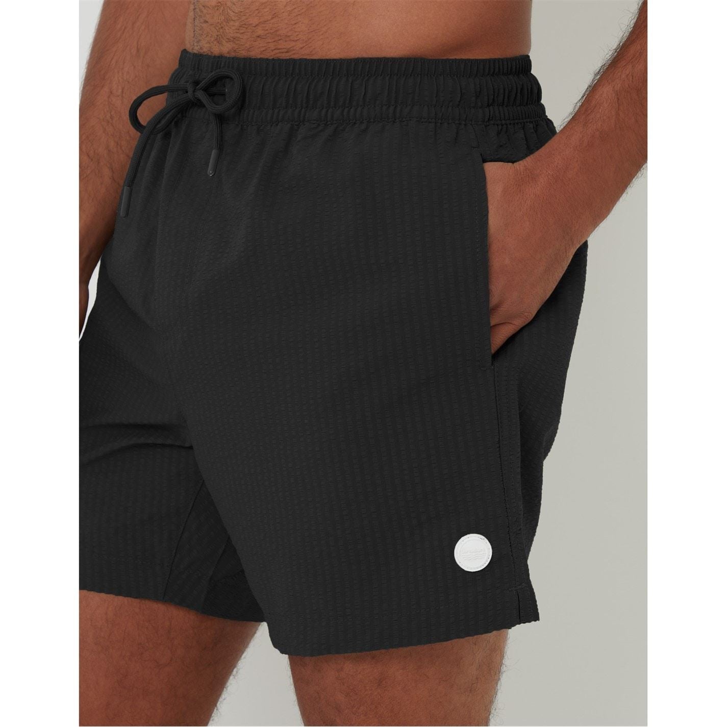 Threadbare Rola Relaxed Fit Textured Swim Shorts