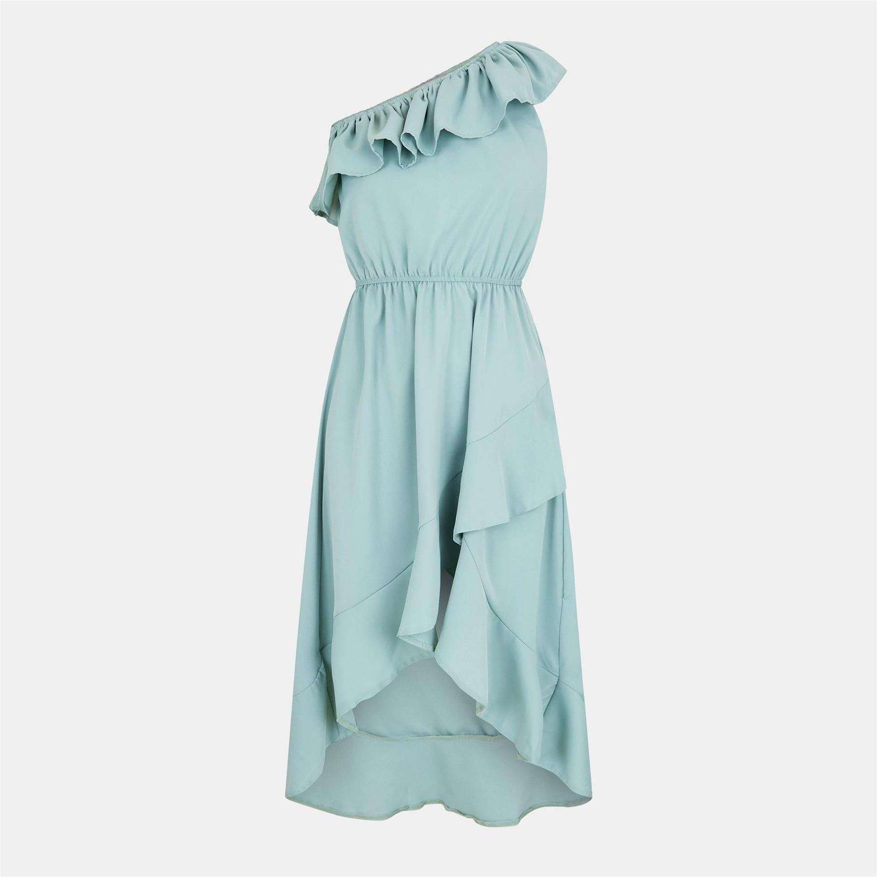 AX Paris Shoulder Frill Detail Dipped Hem Dress
