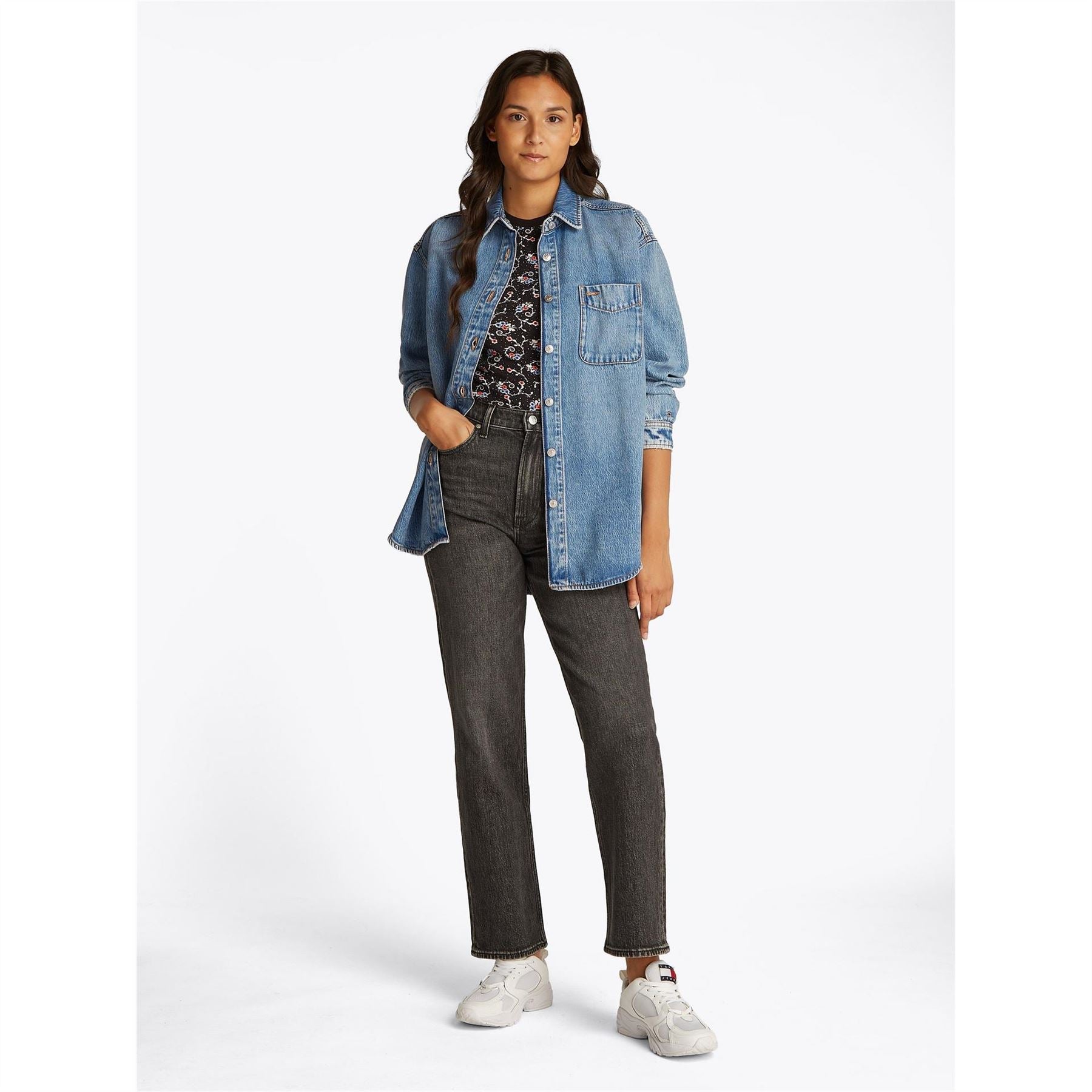 Tommy Jeans Denim Long Sleeve Relaxed Fit Shirt