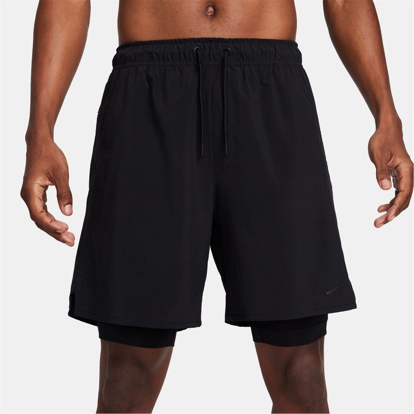 Nike Mens Dri Fit Unlimited 7 2 In 1 Woven Fitness Shorts