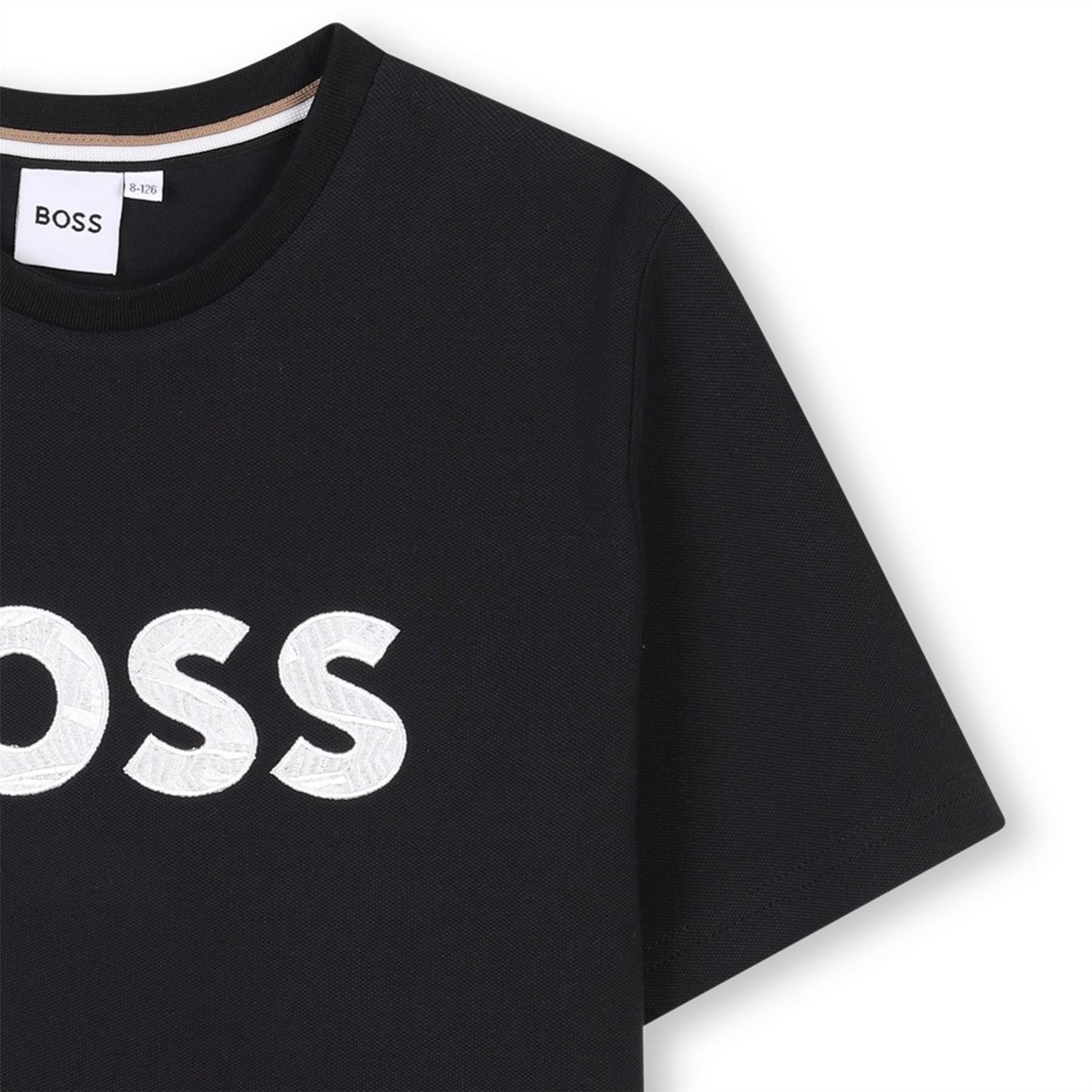 Boss Embroidered Regular Fit Crew Neck T-Shirt