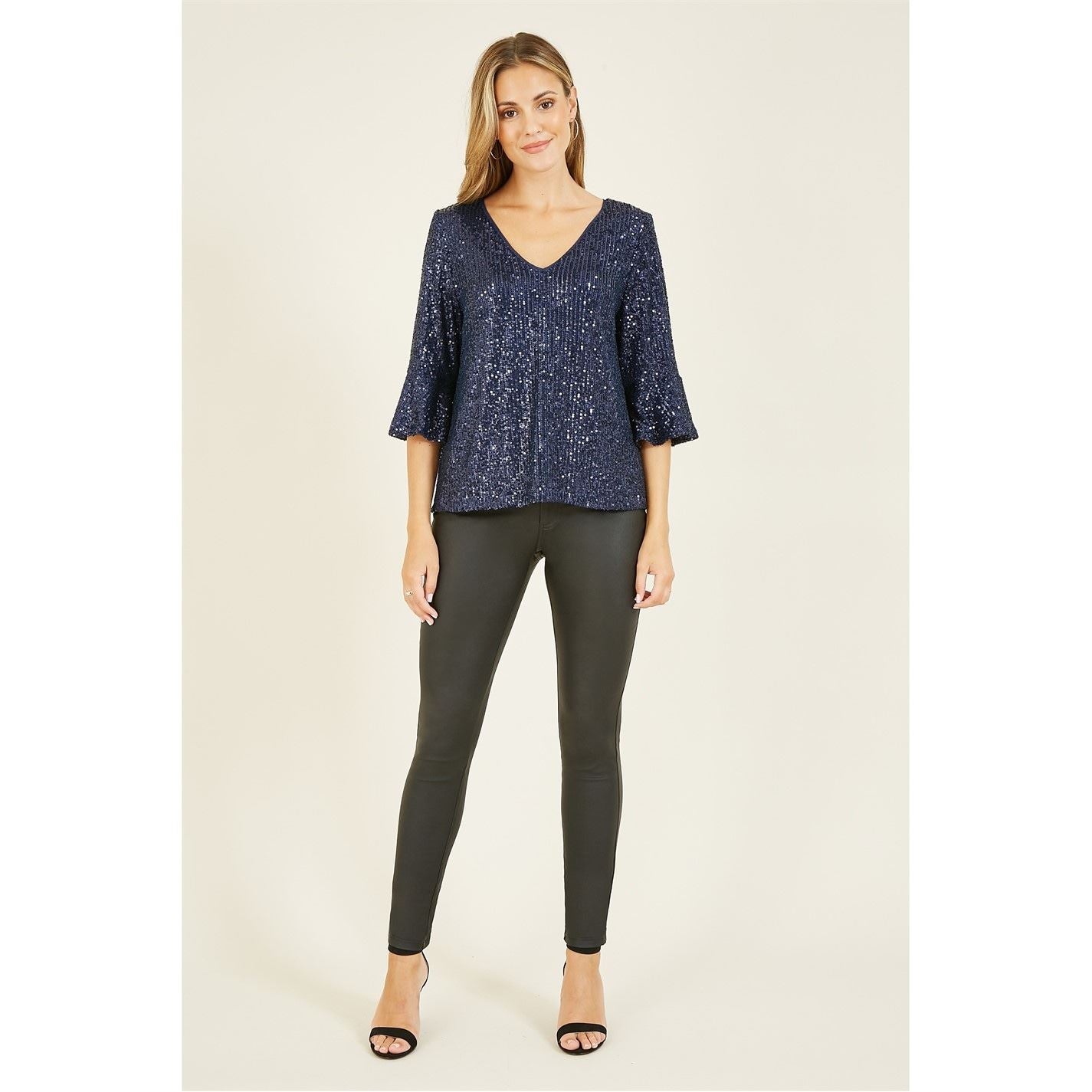 Yumi Sequin Relaxed Fit Top