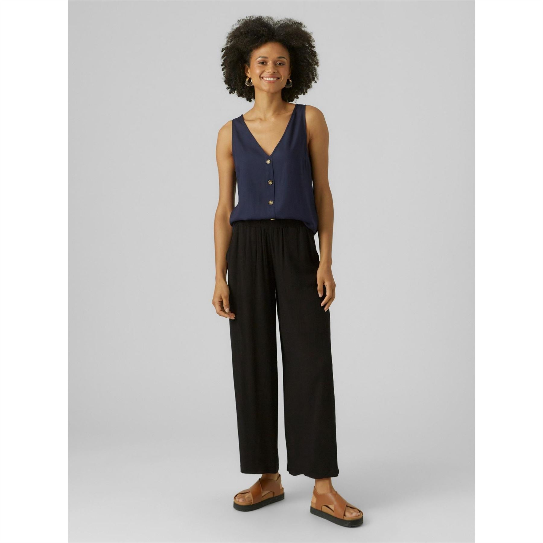 Vero Moda V-Neck Short Sleeve Regular Fit Blouse