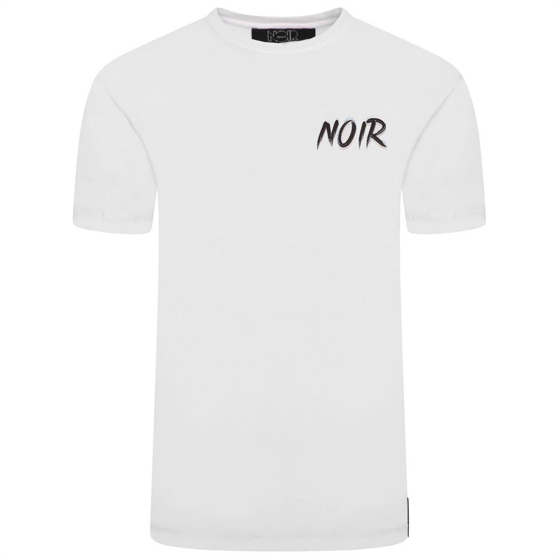 Societe Noir Scribble Printed Logo Crew Neck Short Sleeve T-Shirt