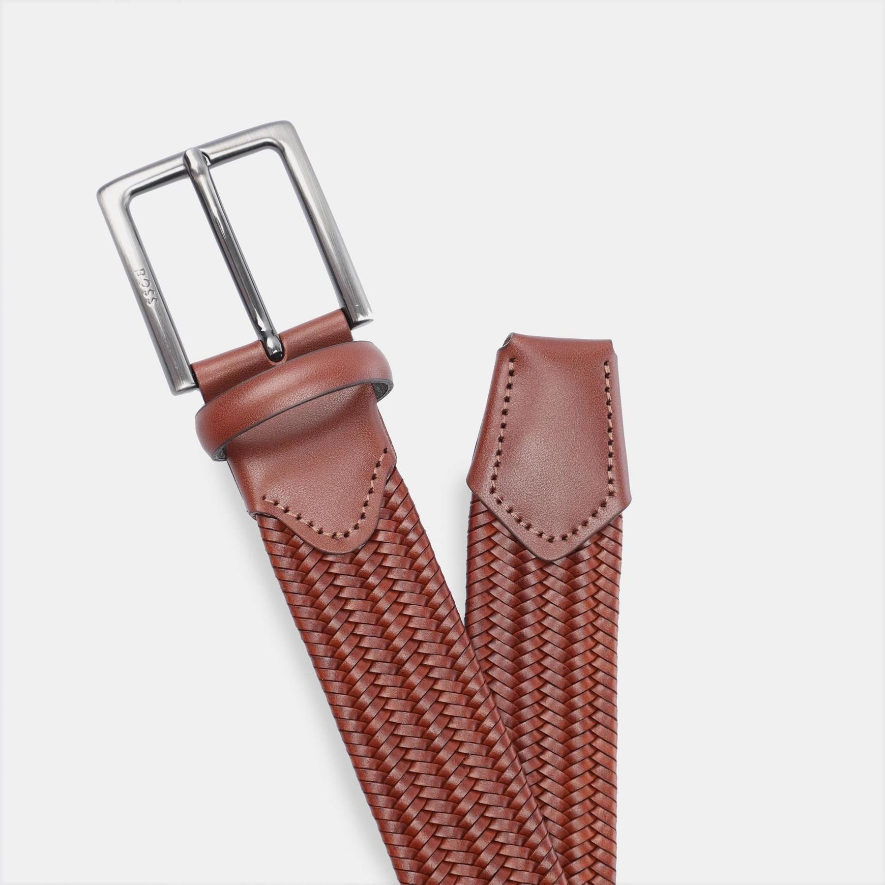 Boss Woven Leather Belt