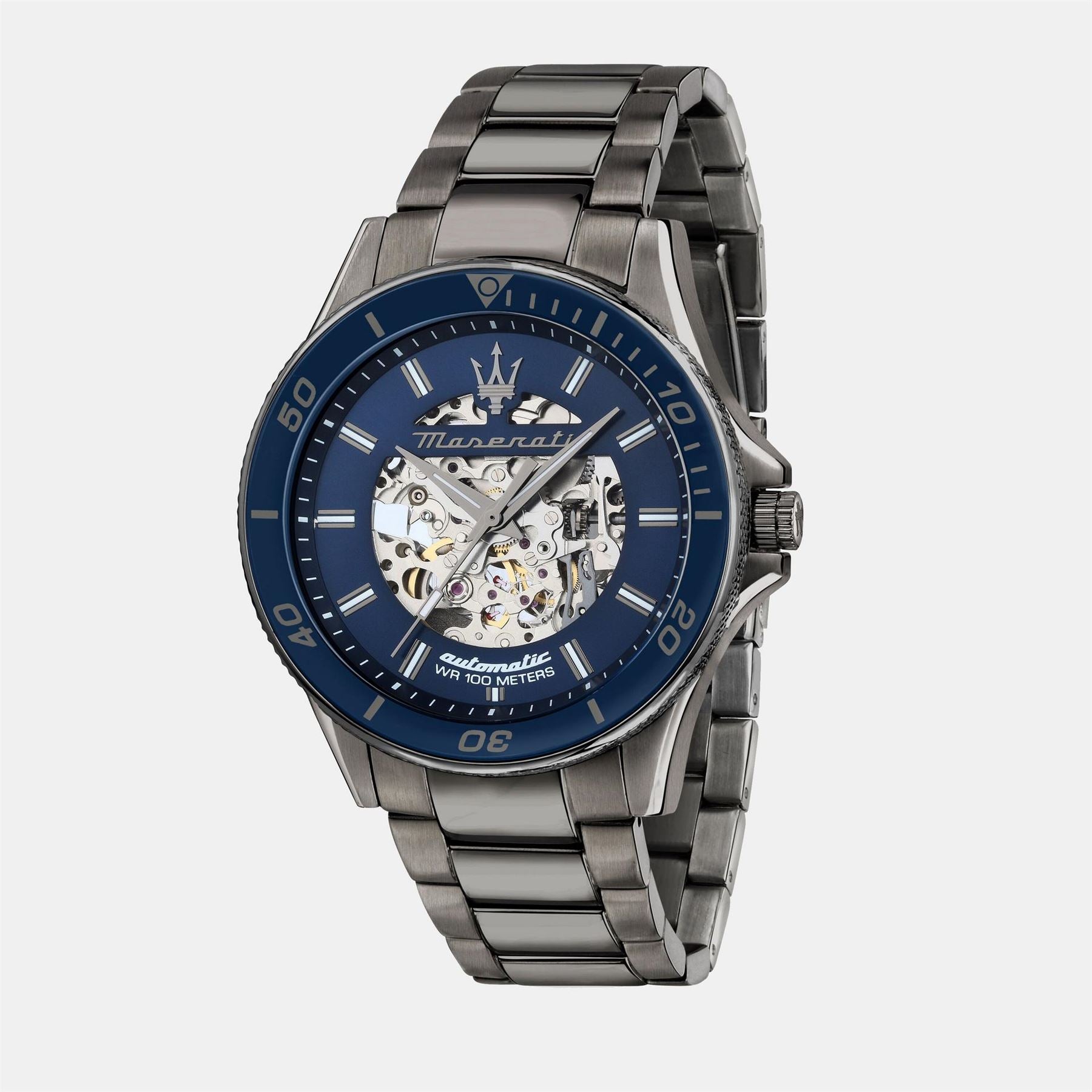 Maserati Sfida Skeleton Steel Bracelet Analogue Watch