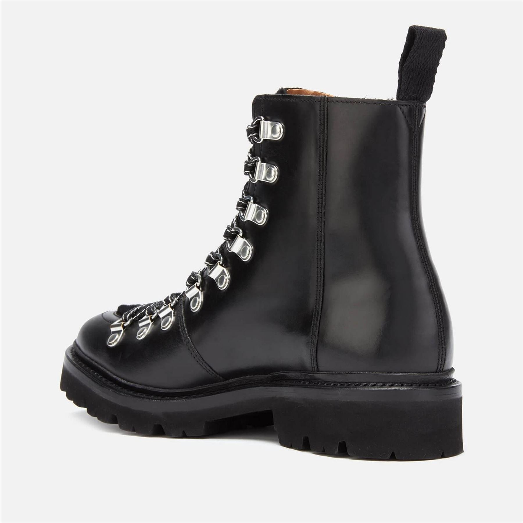 Grenson Leather Shearling Hiking Style Boots