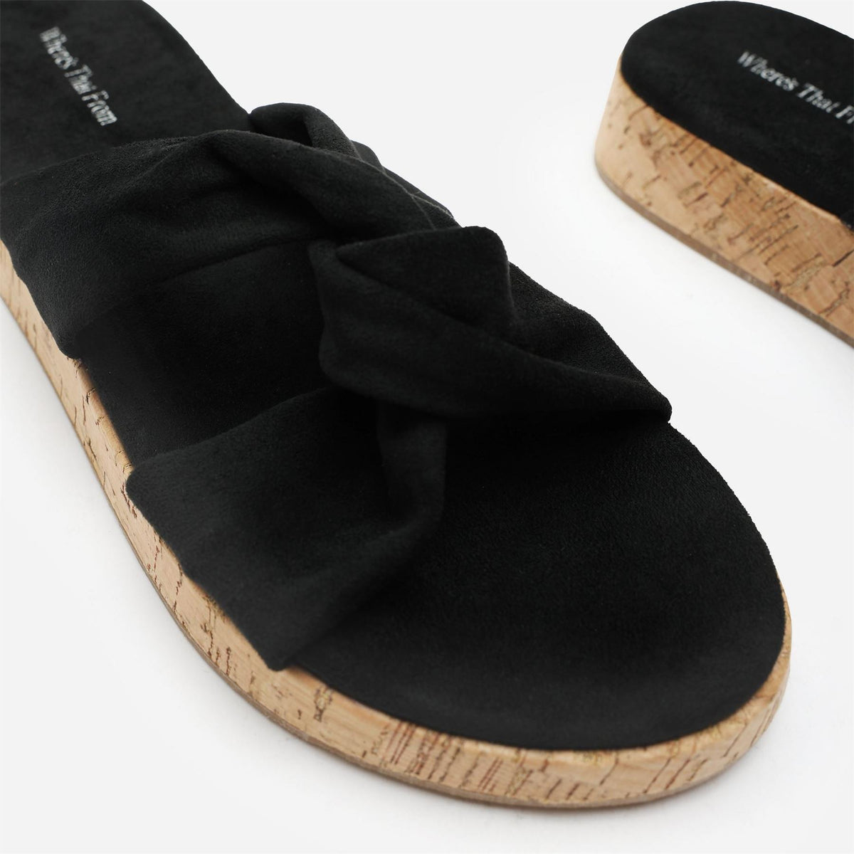 Wheres That From Knotted Open Toe Low Wedge Sandal