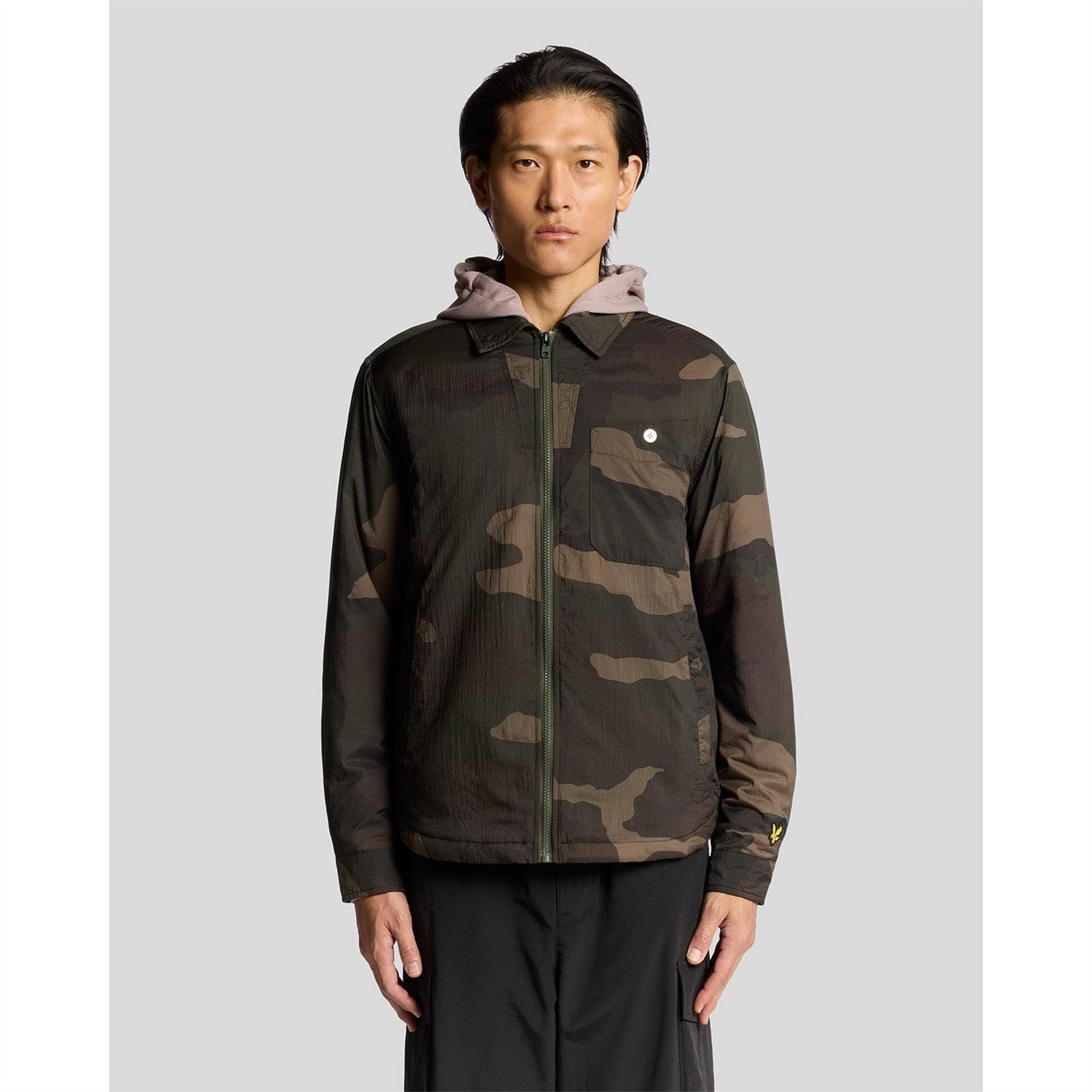 Lyle and Scott Camo Patterned Overshirt with Chest Pocket