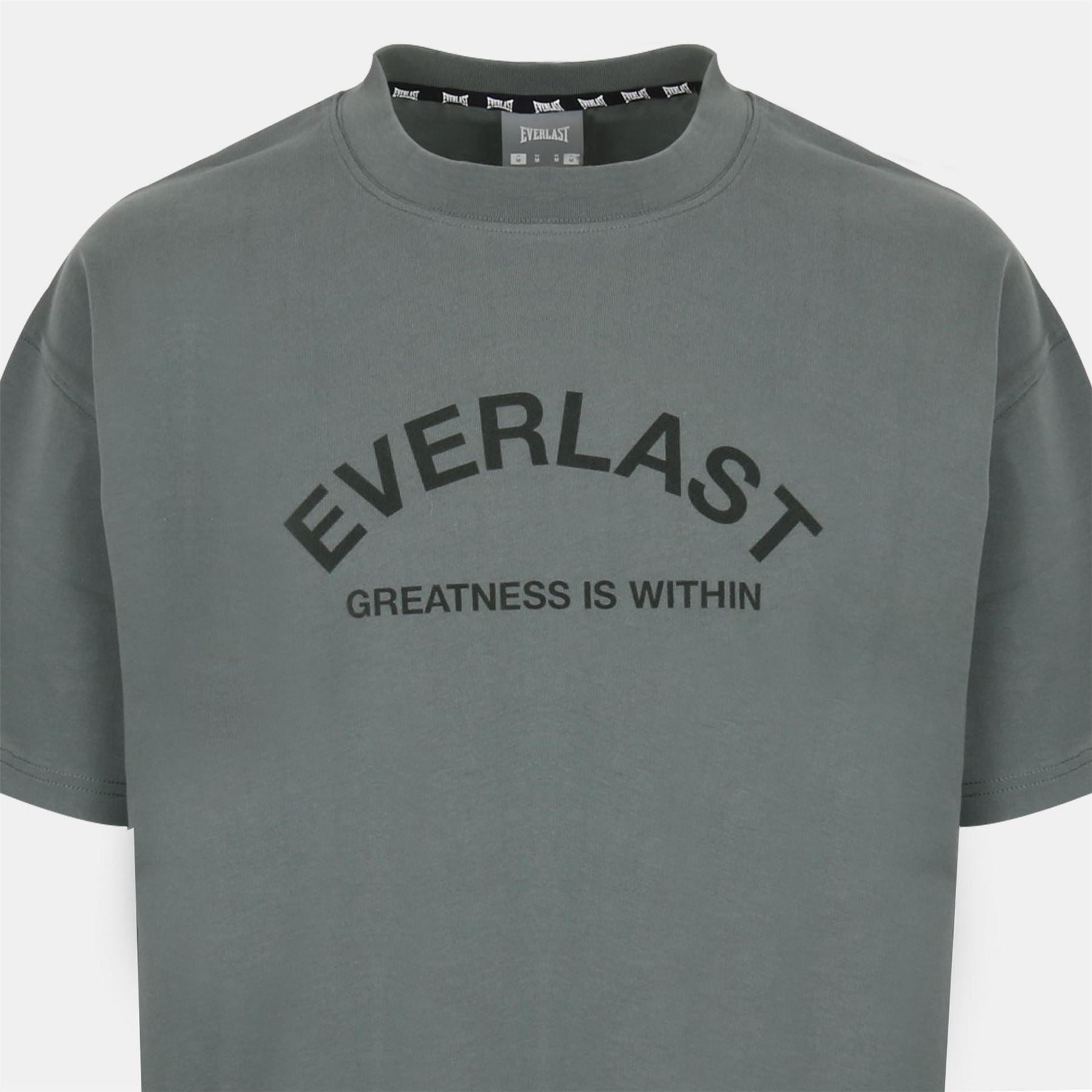 Everlast Flocked Cotton Short Sleeve Crew Neck T-Shirt
