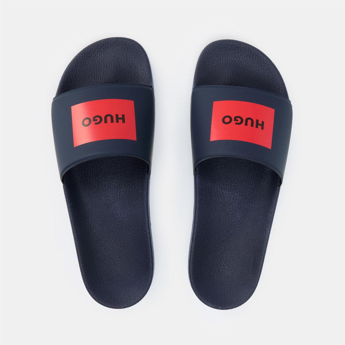 Hugo Logo Print Open Toe Slides