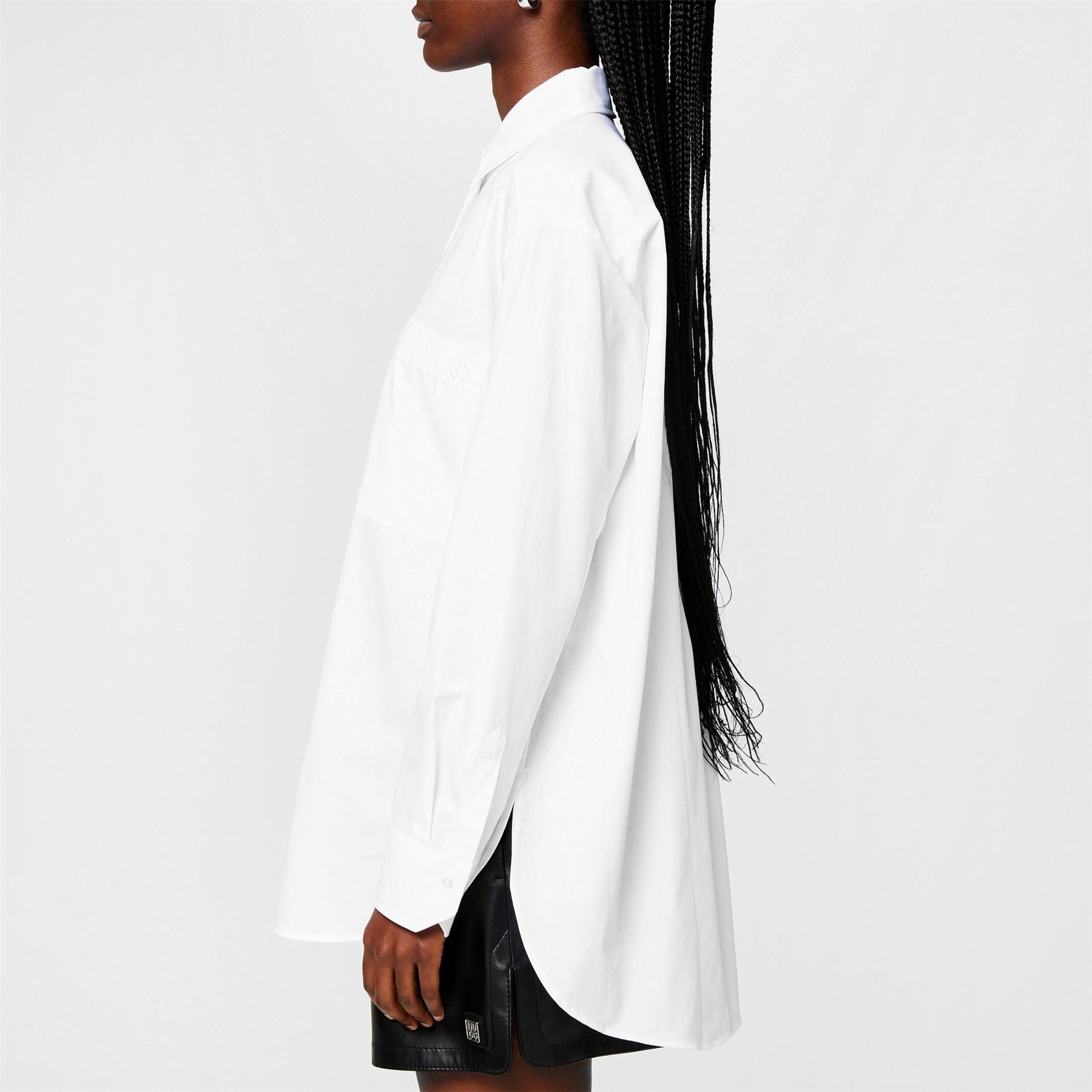 Hugo Oversize Long Sleeve Plain Shirt