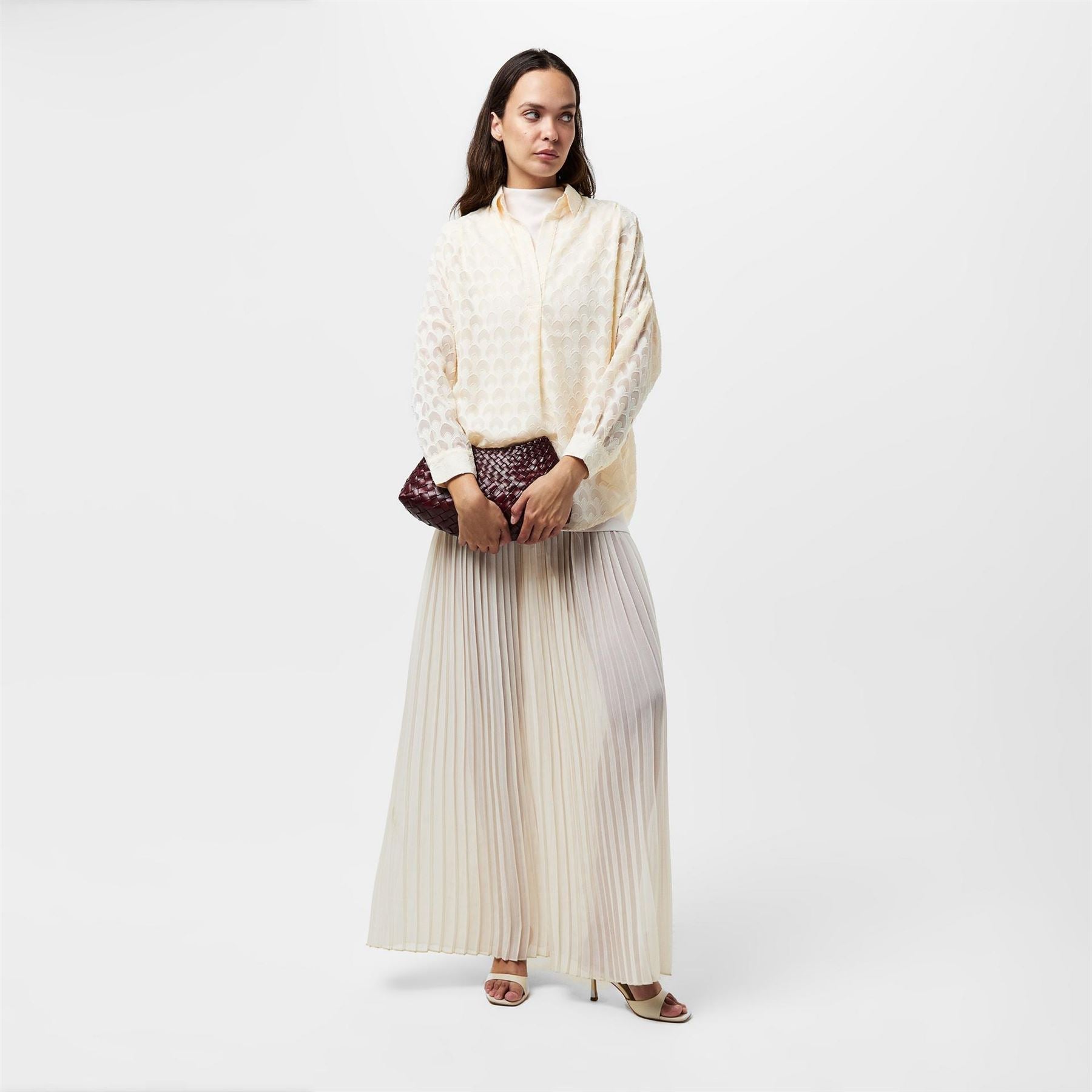 French Connection Burn Out Popover Shirt