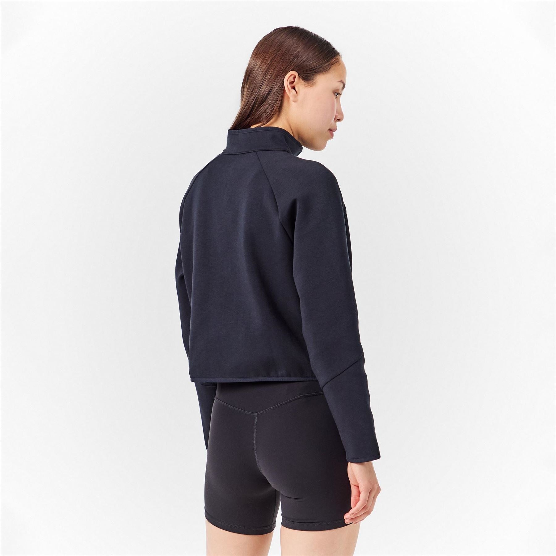 Under Armour Reflective Trim Cropped Raglan Sleeve Relaxed Fit Sweatshirt