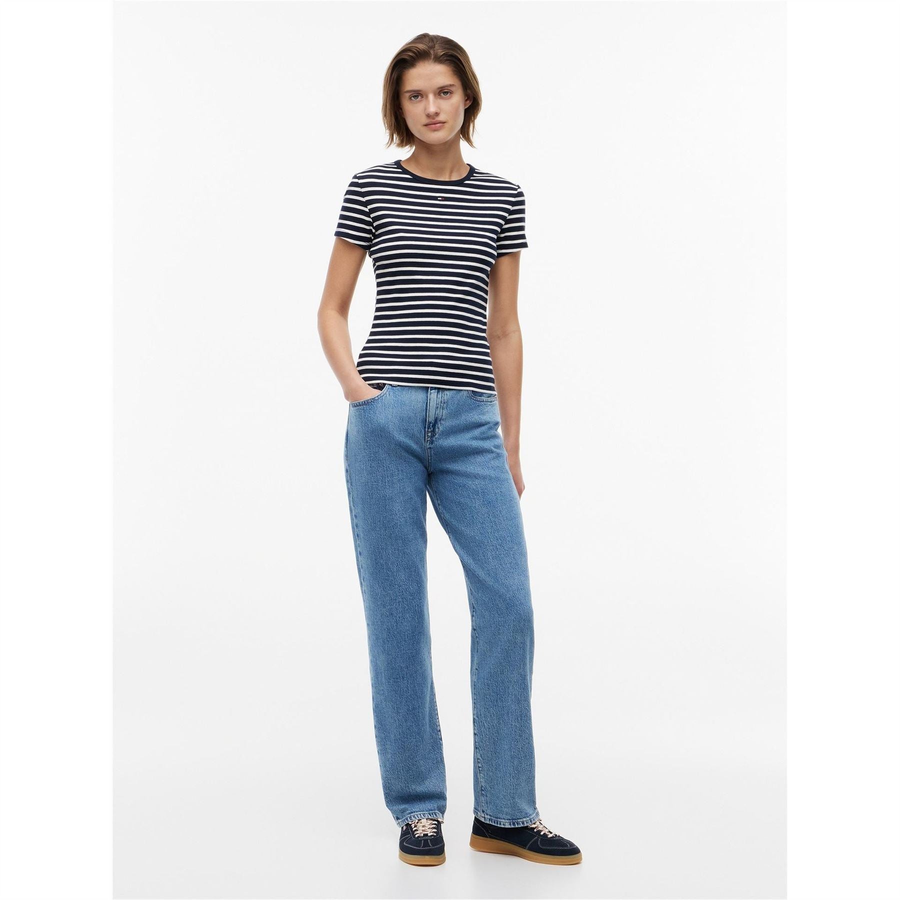 Tommy Jeans Slim Essential Rib Short Sleeve T-Shirt