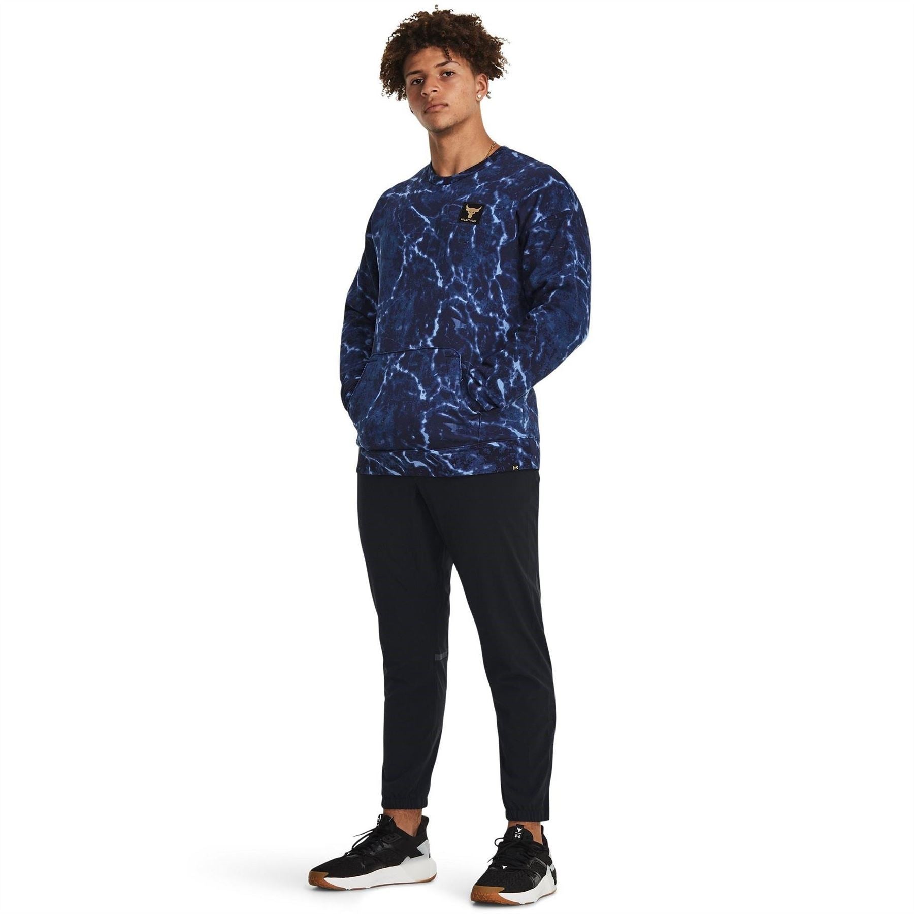 Under Armour Mens Project Rock Rival Fleece Crew