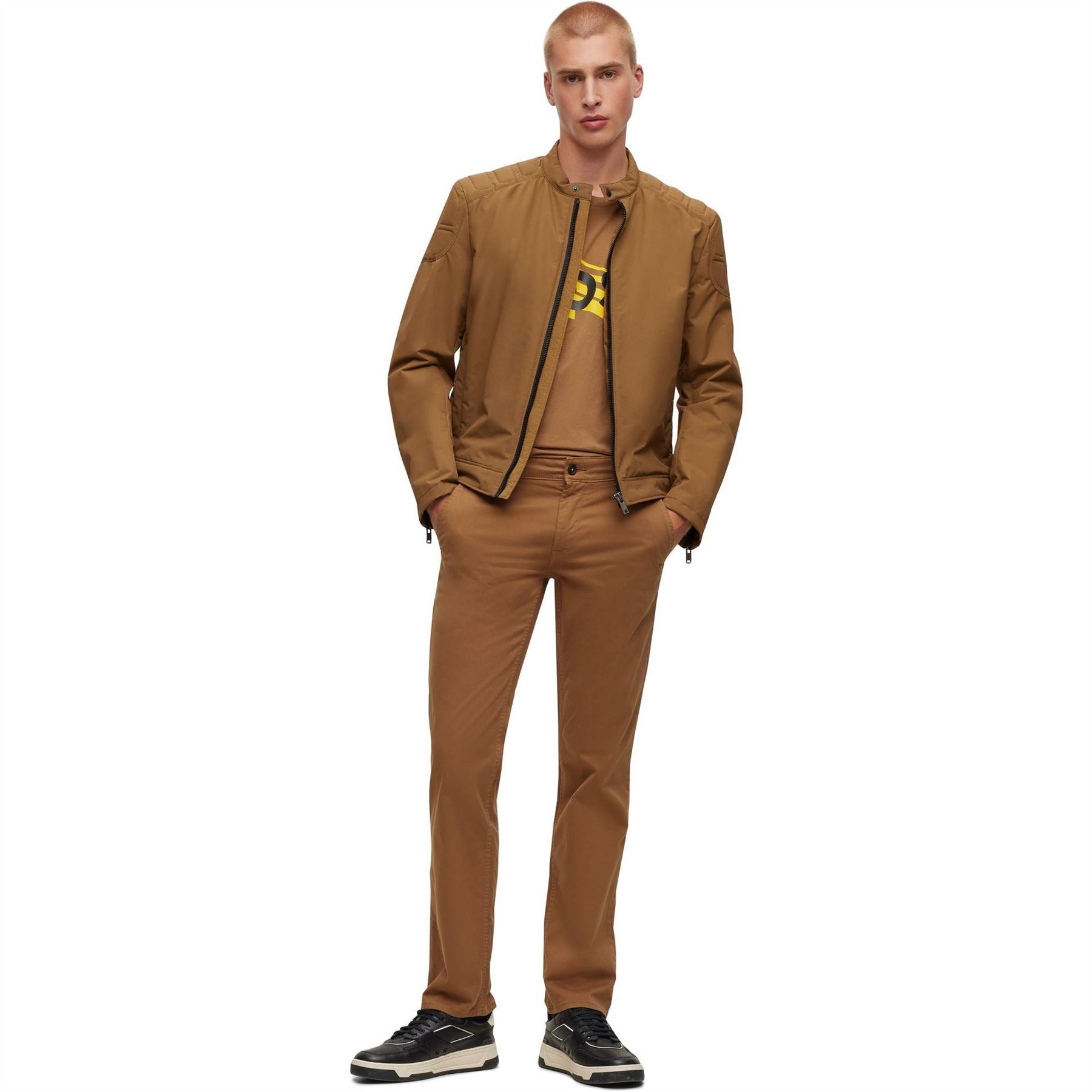 Boss Slim Fit Solid Patterned Chinos