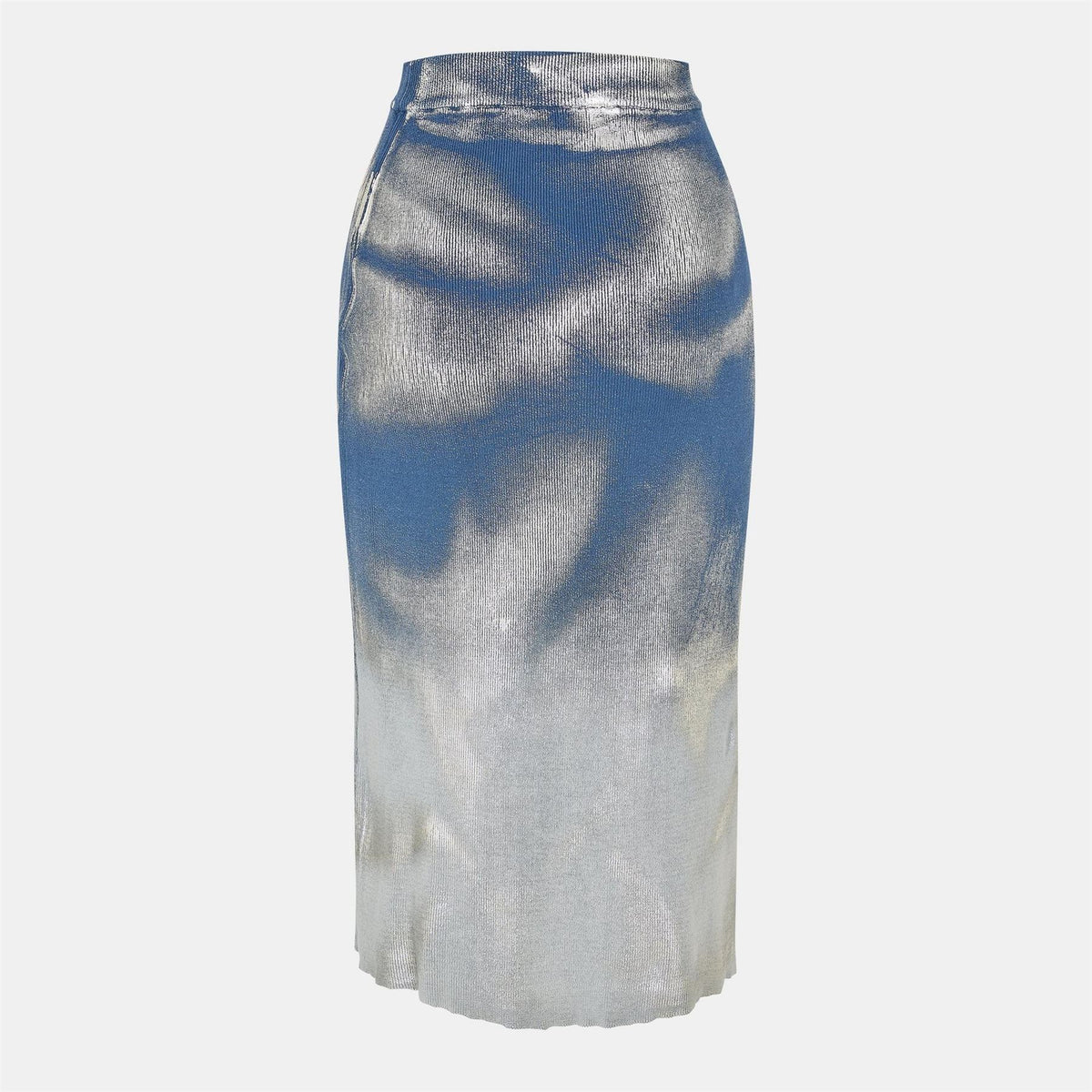 Diesel M Ilan Metallic Patterned Midi Pencil Skirt