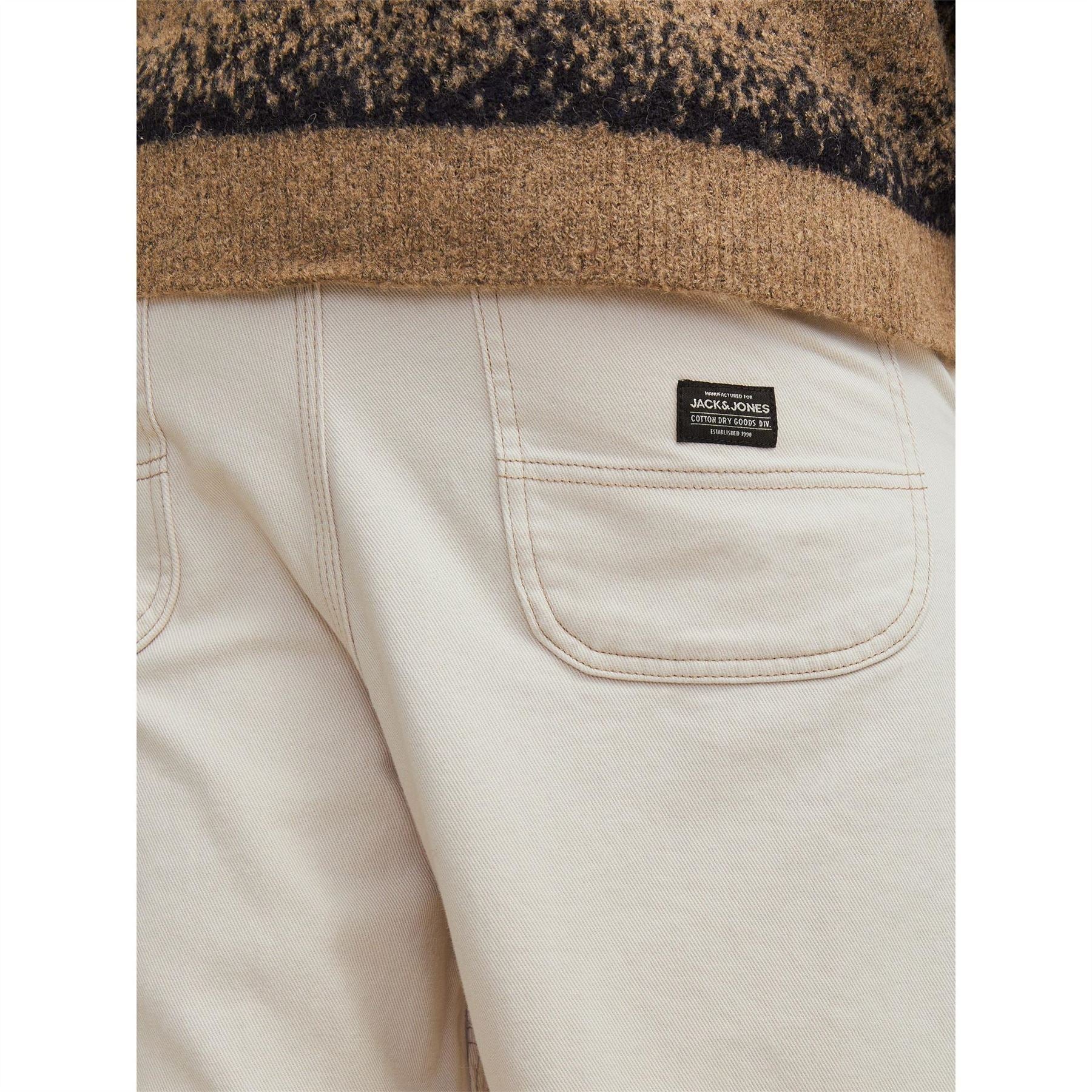 Jack and Jones Owen Solid Patterned Wide Leg Cargo Pants