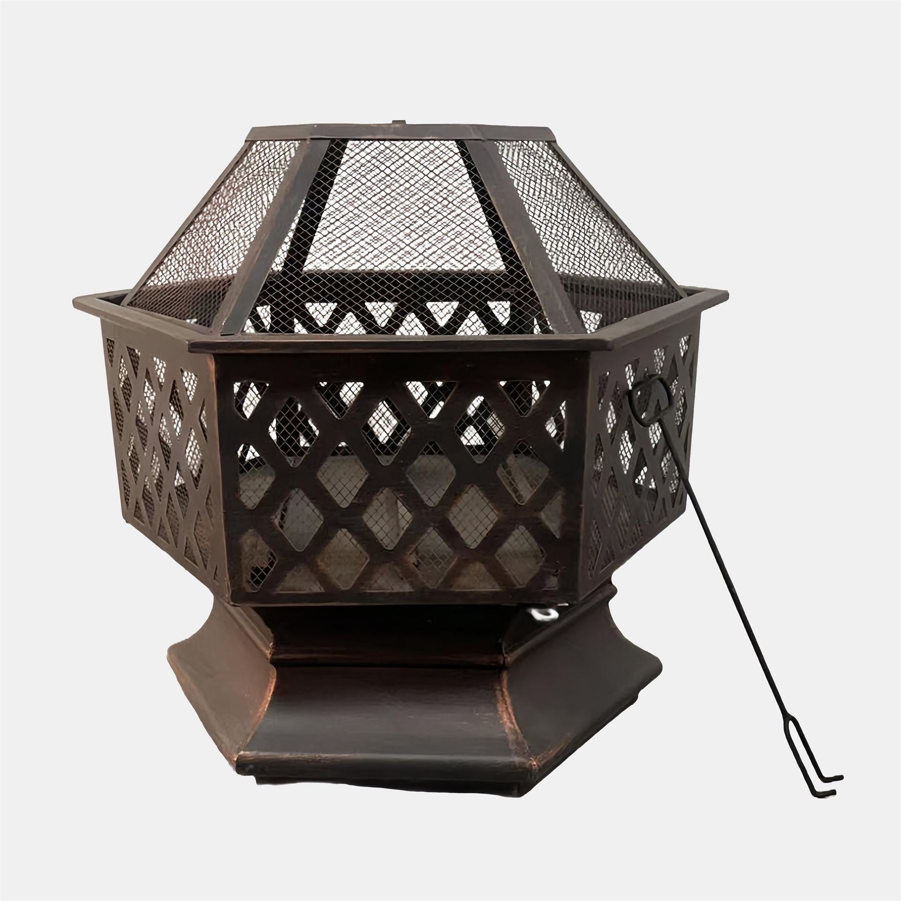 Linea Hex Mtl Firepit 63
