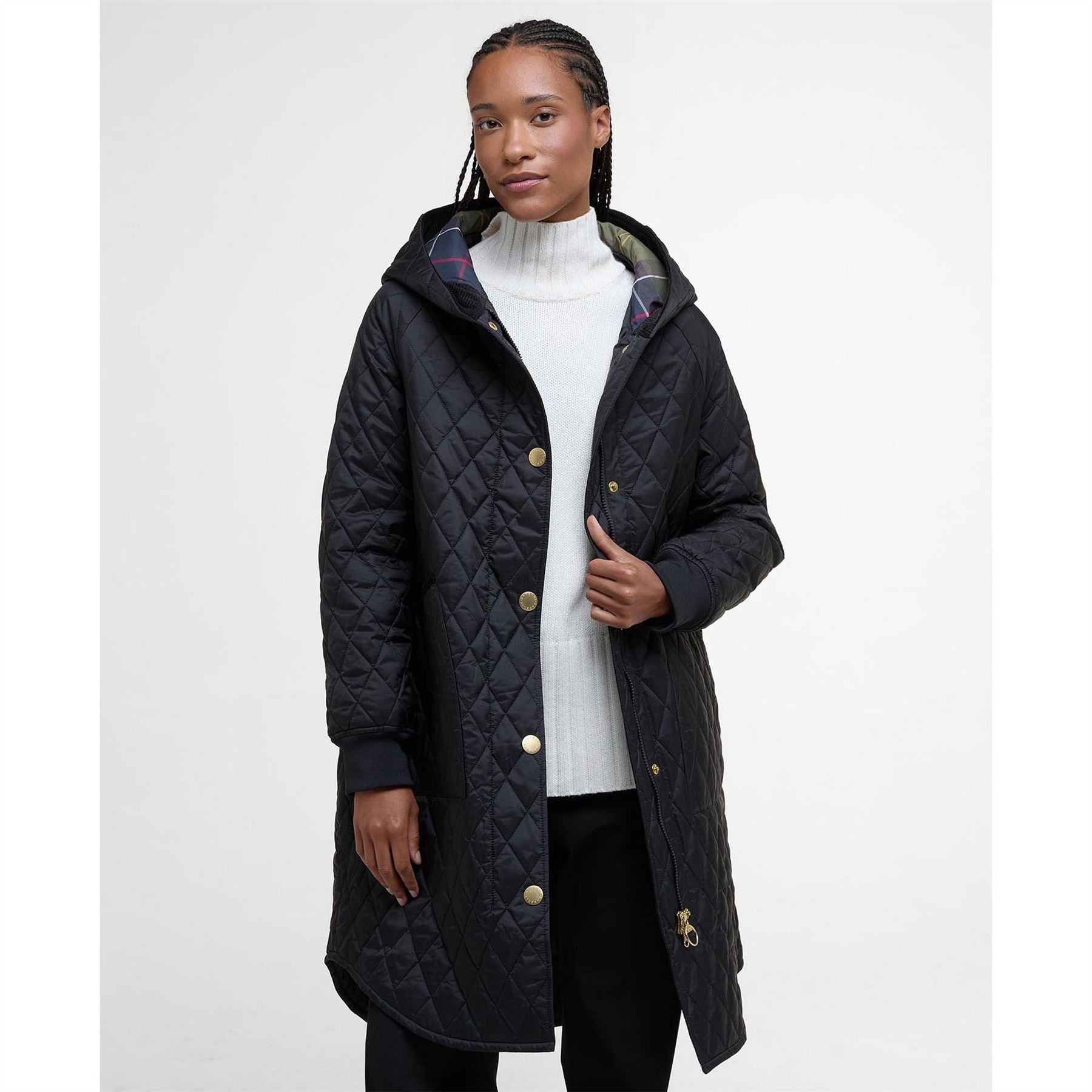 Barbour Hilary Hooded Long Sleeve Quilted Jacket