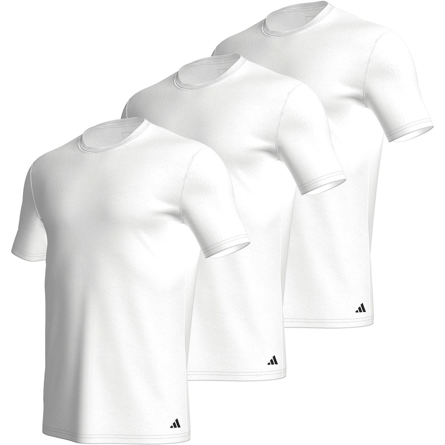 adidas 3 Pack Regular Fit Crew Neck T-Shirts