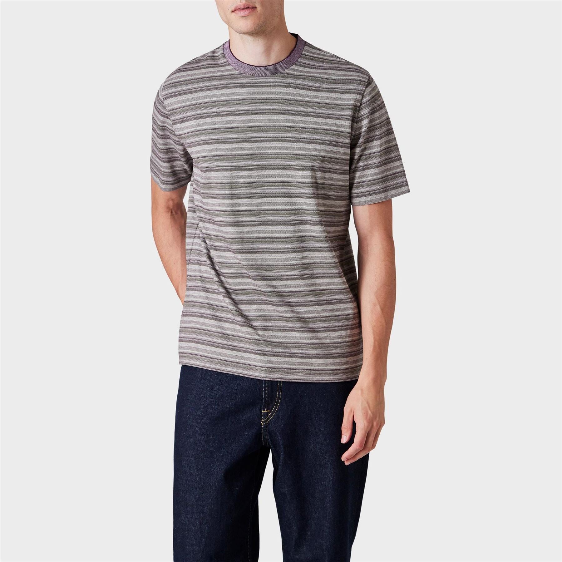 PS Paul Smith Striped Crew Neck Short Sleeve Jersey T-Shirt