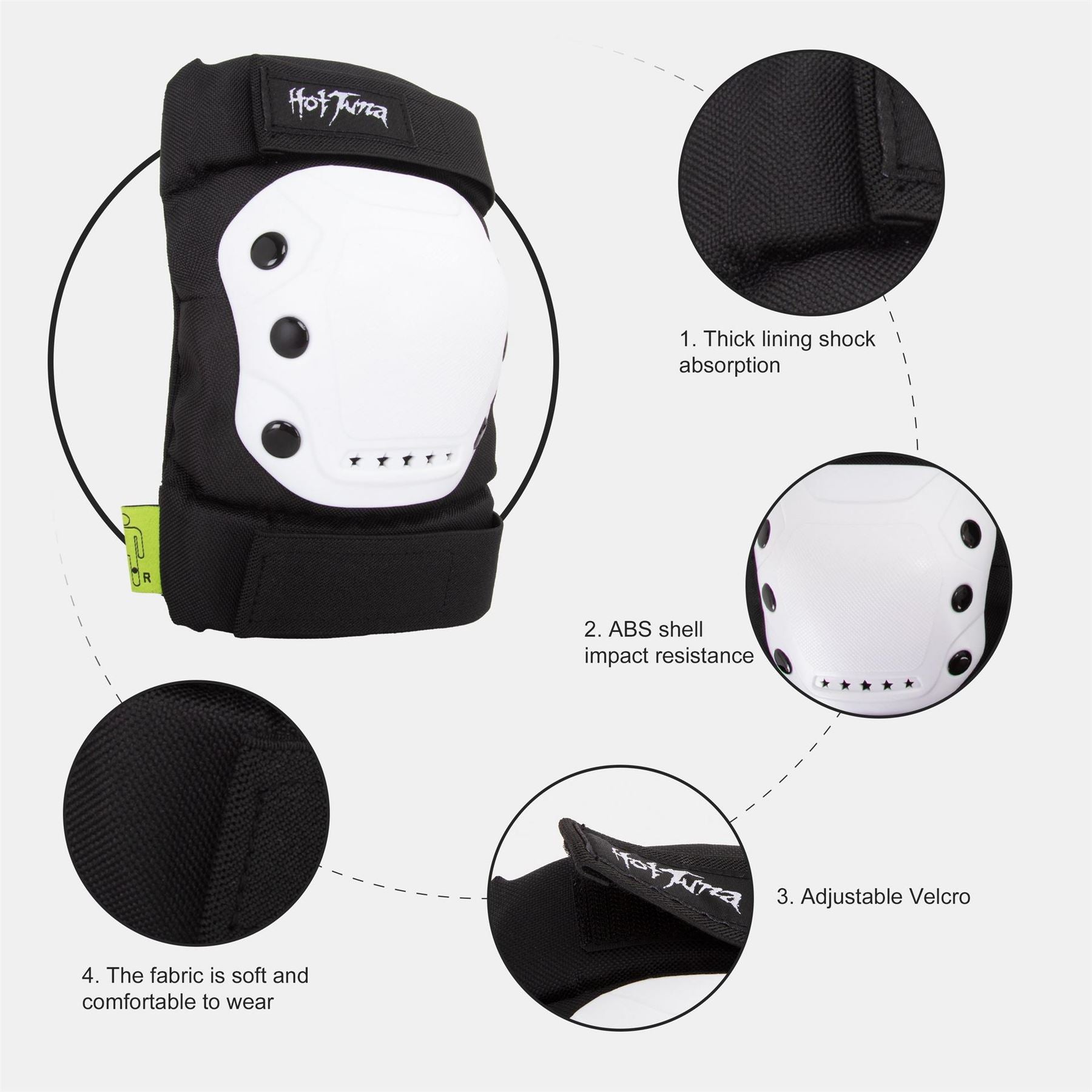Hot Tuna Skate Protector 3pc Set   Knee Pads Elbow Pad And Wrist Guards
