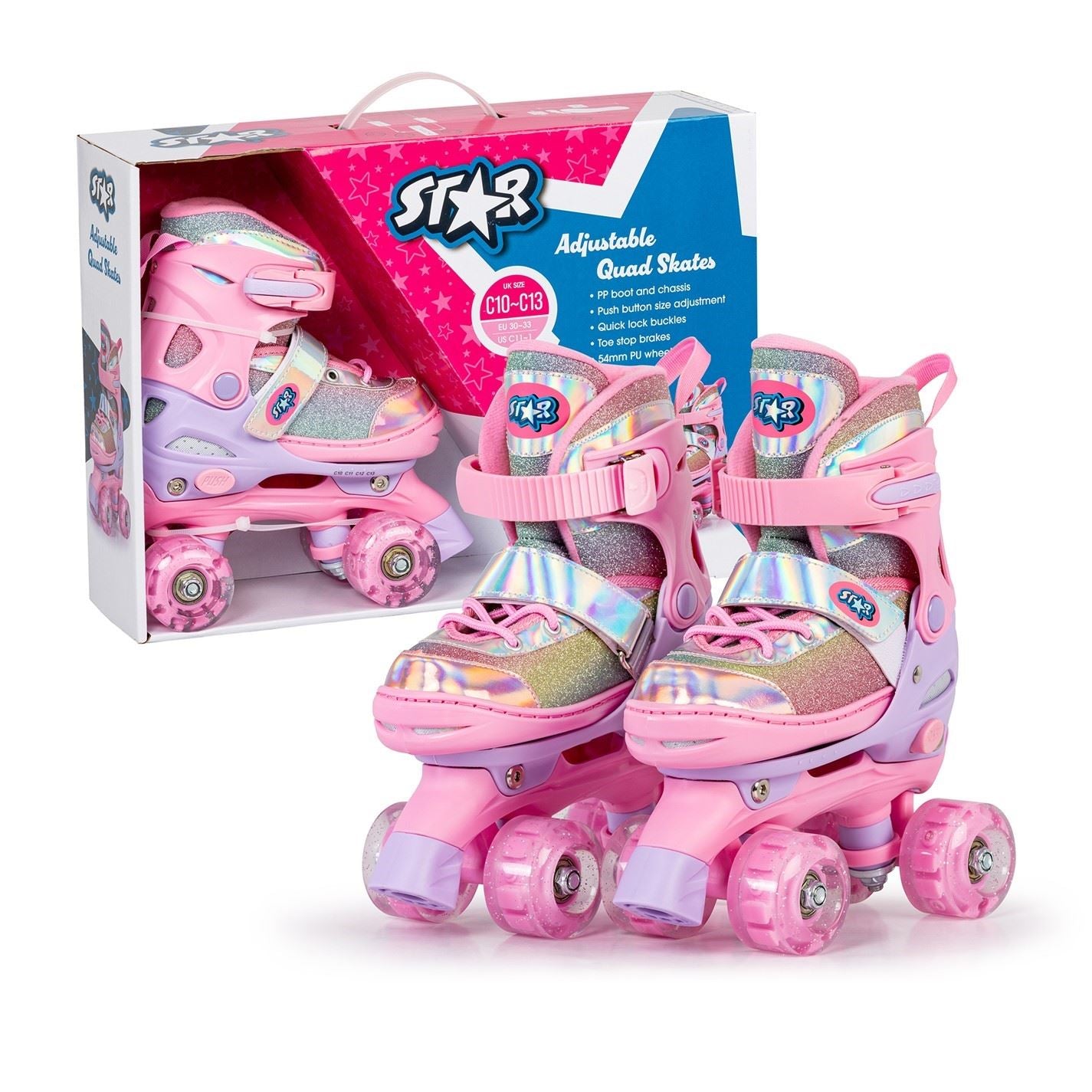 Star Glide Roller Skates With Led Wheels Junior