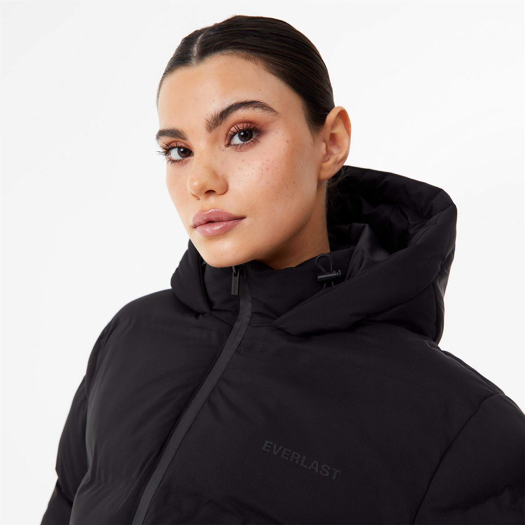 Everlast Water Resistant Windproof Detachable Hood Long Sleeve Puffer Jacket