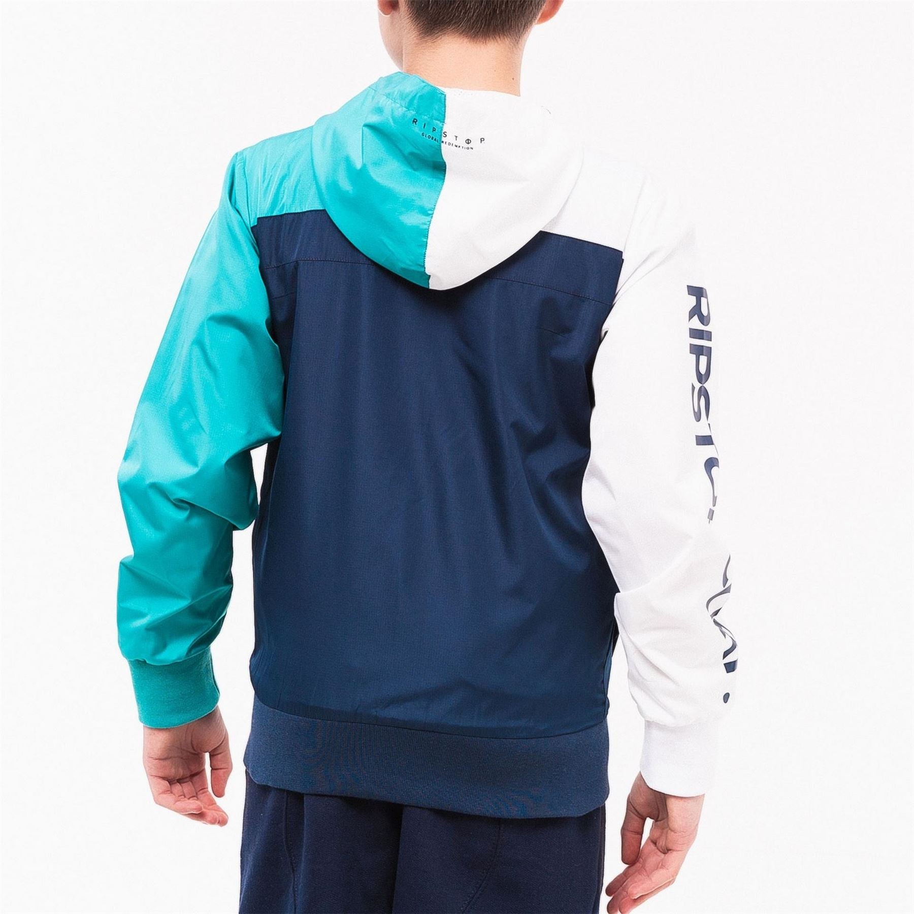 Ripstop Twinface Long Sleeve Hooded Windbreaker