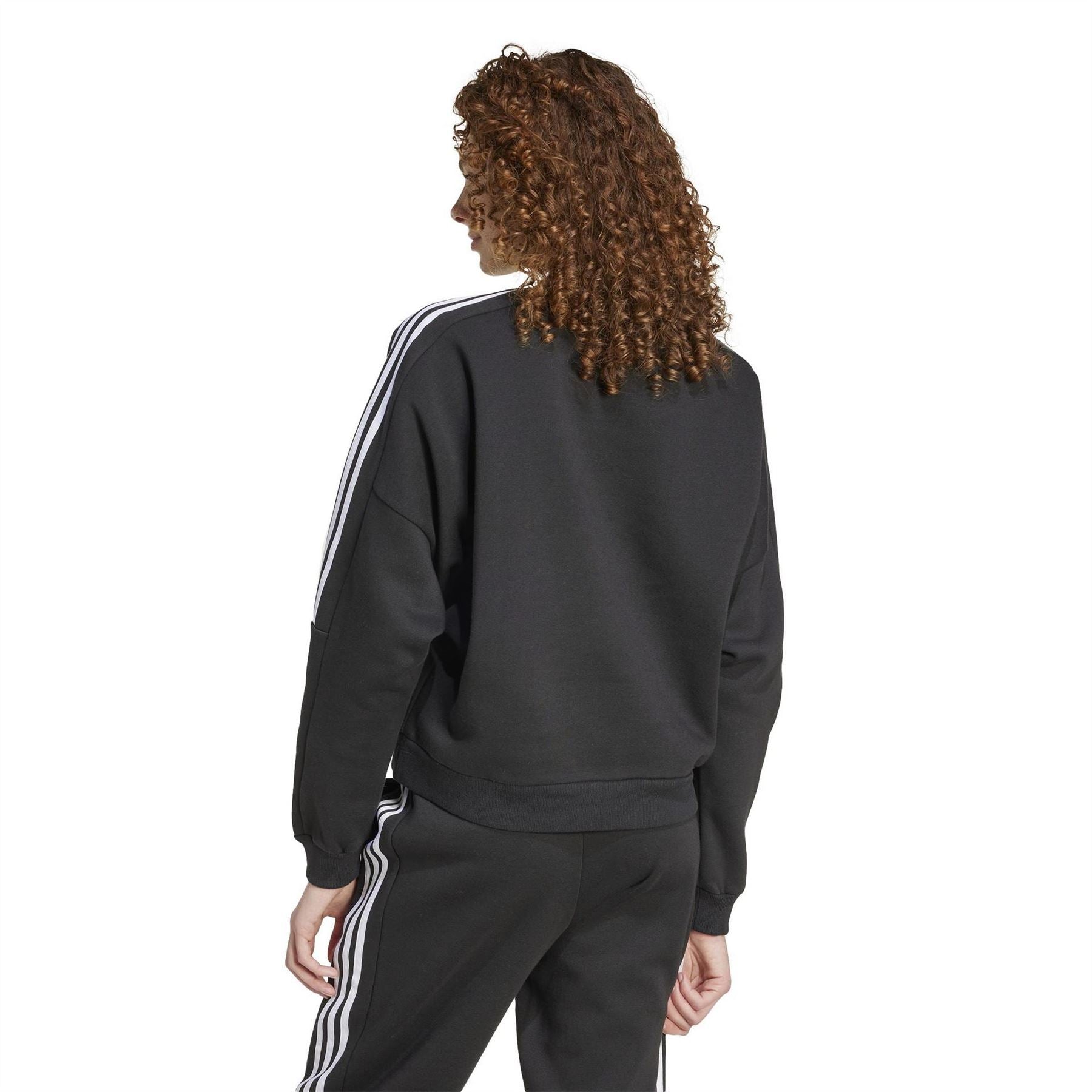 adidas Womens Tiro Cut 3 Stripes Fleece Sweatshirt