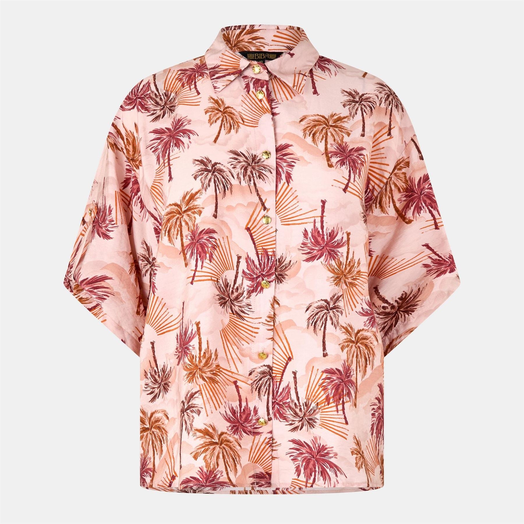 Biba Tab Sleeve Relaxed Fit Drop Shoulder Shirt