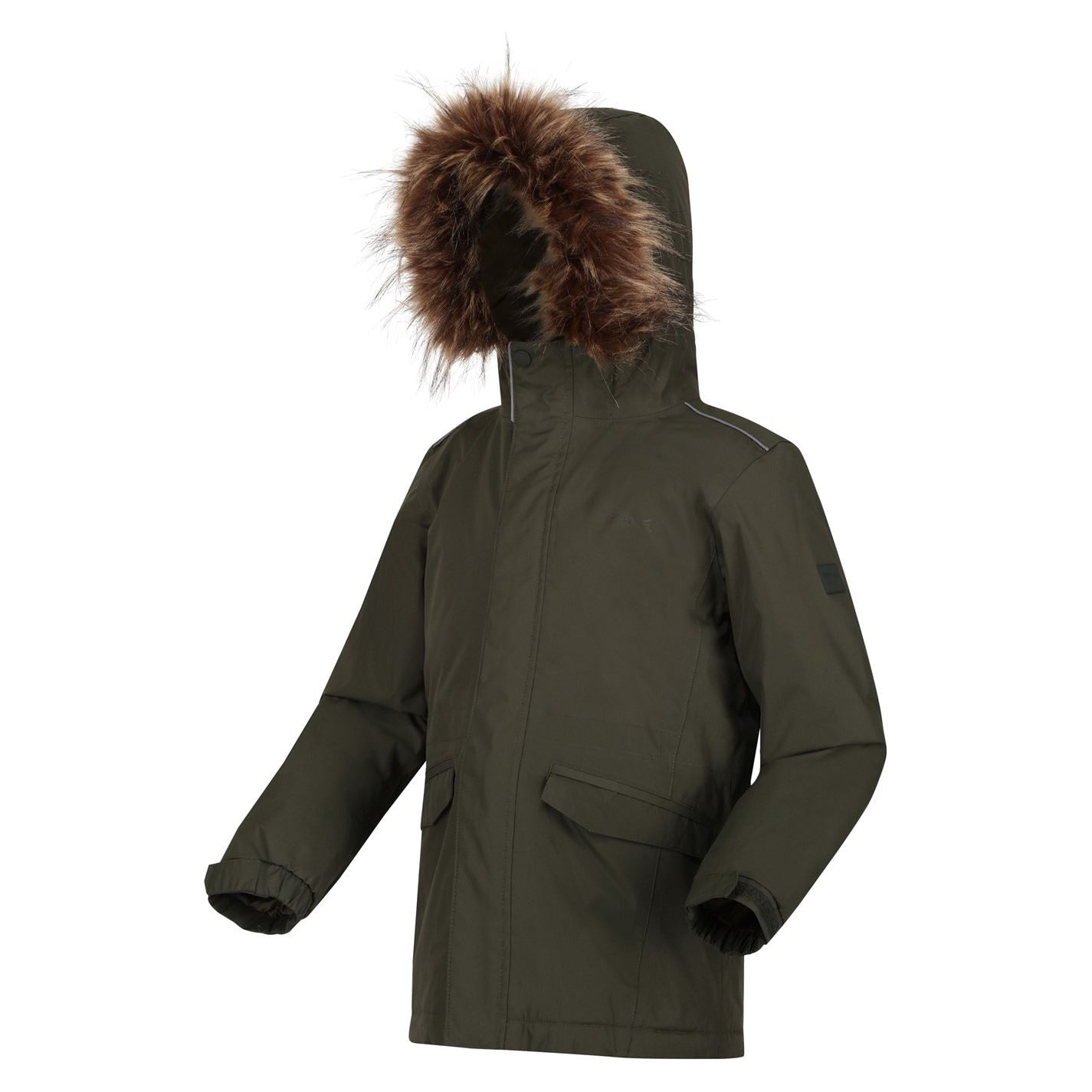Regatta Tynley Solid Patterned Hooded Parka Jacket