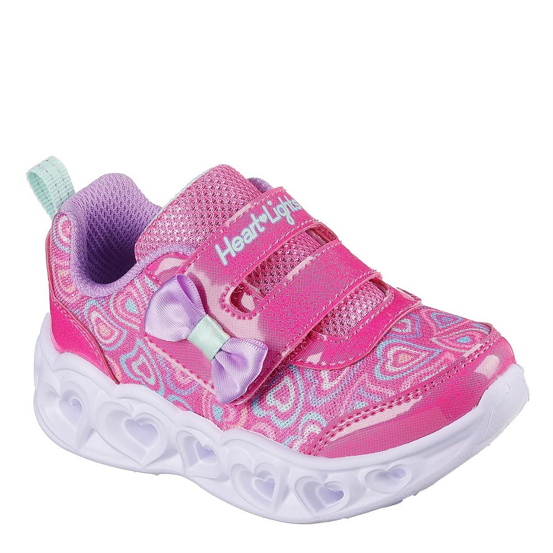 Skechers Heart Lights   Boogie Land Light Up Trainers Girls