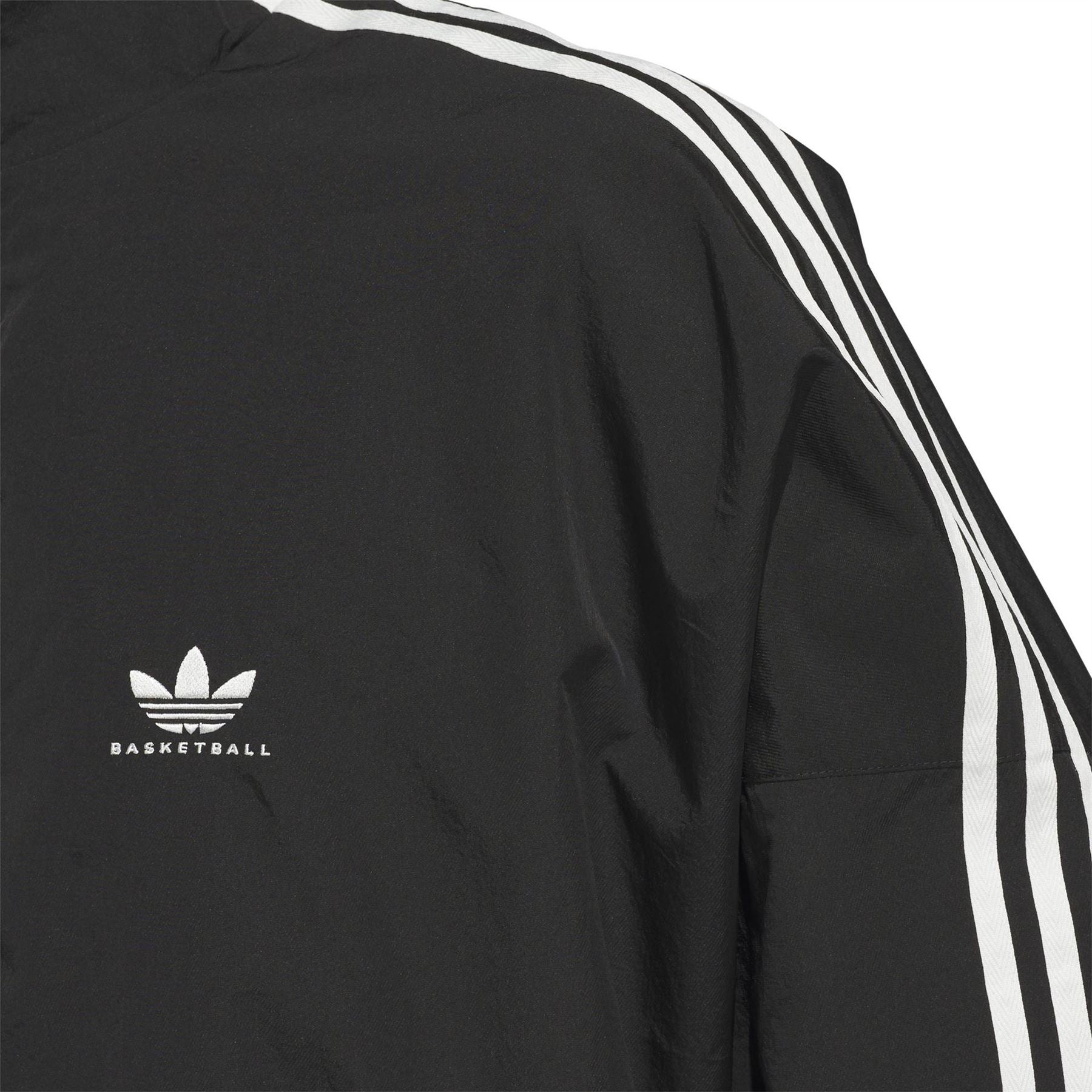 adidas Three Stripes Patterned Collared Neck Shell Jacket