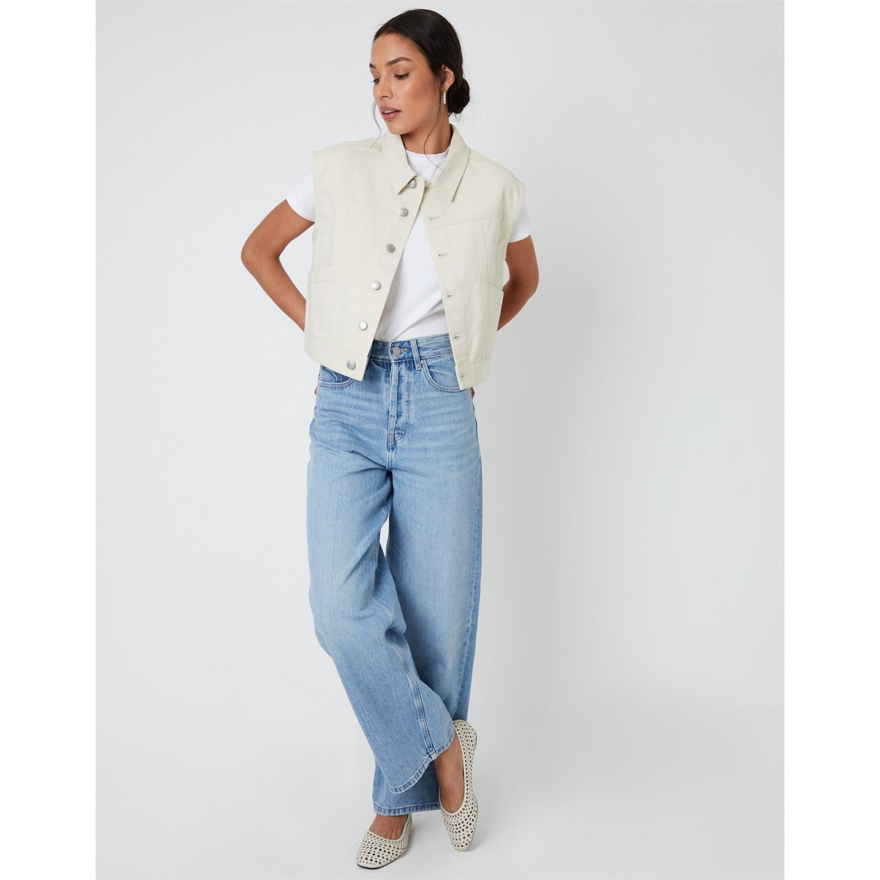 Threadbare Lucky Solid Patterned Denim Jacket